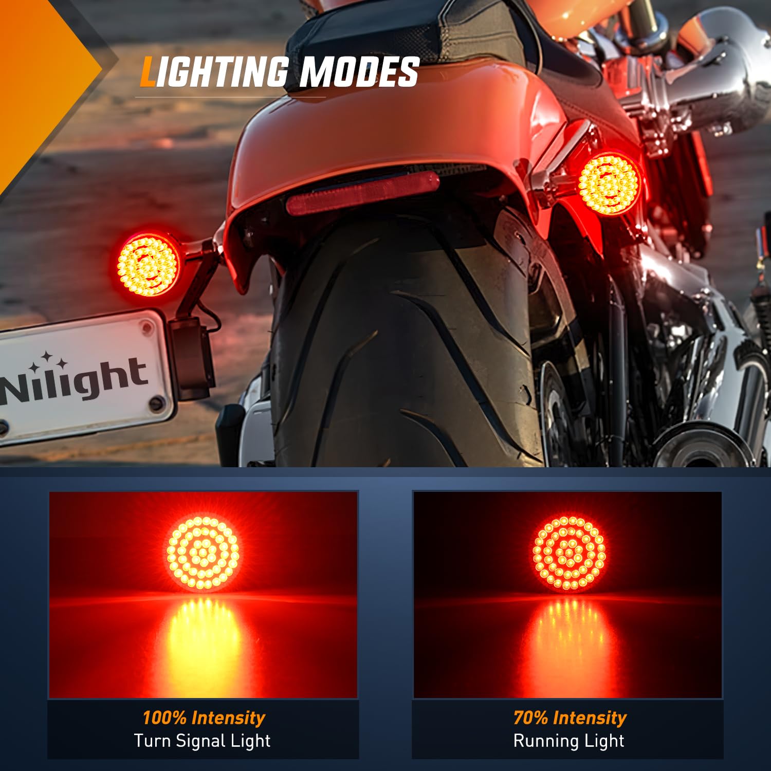Nilight Led Turn Signal Rear Brake Running Lights 1157 Double Contacts Plug And Play For Harley Davidson Dyna Sportster Touring
