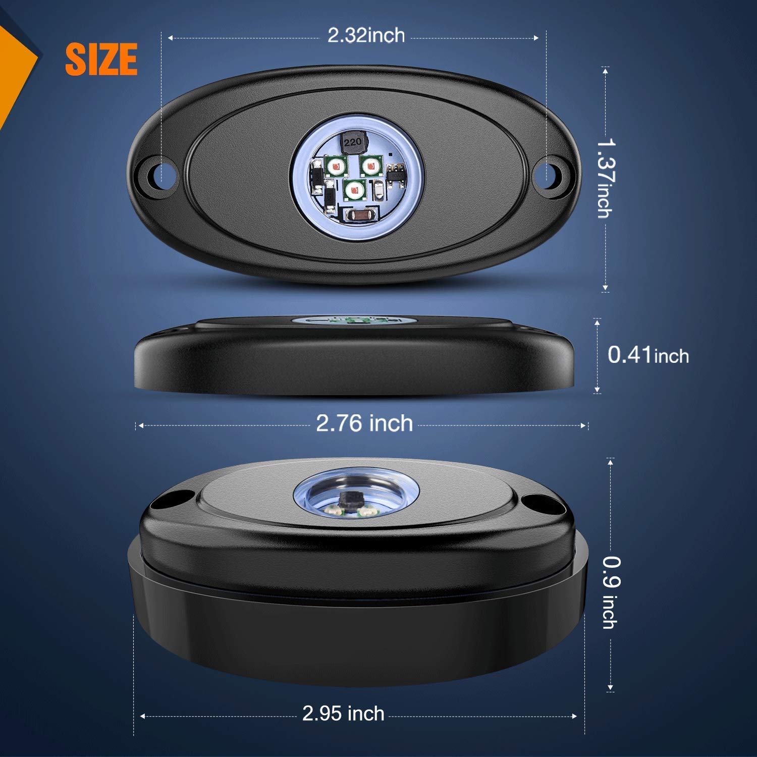 Nilight Led Rock Light 4Pcs Underglow Wheel Well Pods Waterproof Exterior Underbody Roof Rack Side Lamps For Car Truck Pickups A