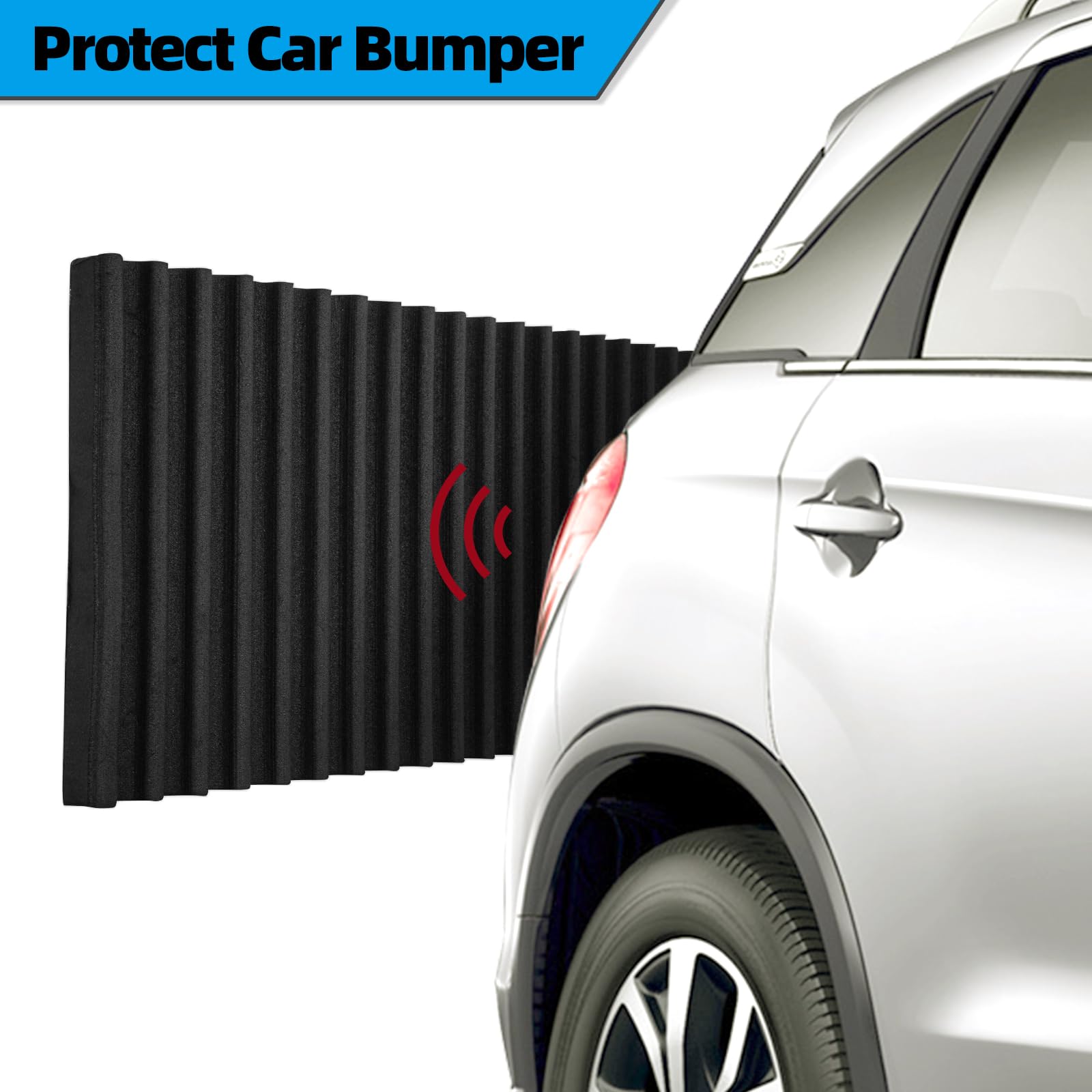 Spurtar Ultra Thick Garage Wall Protector Garage Parking Aid, Self-Adhesive Car Door Protector, Wavy-Mat Wall Padding, Vehicle D