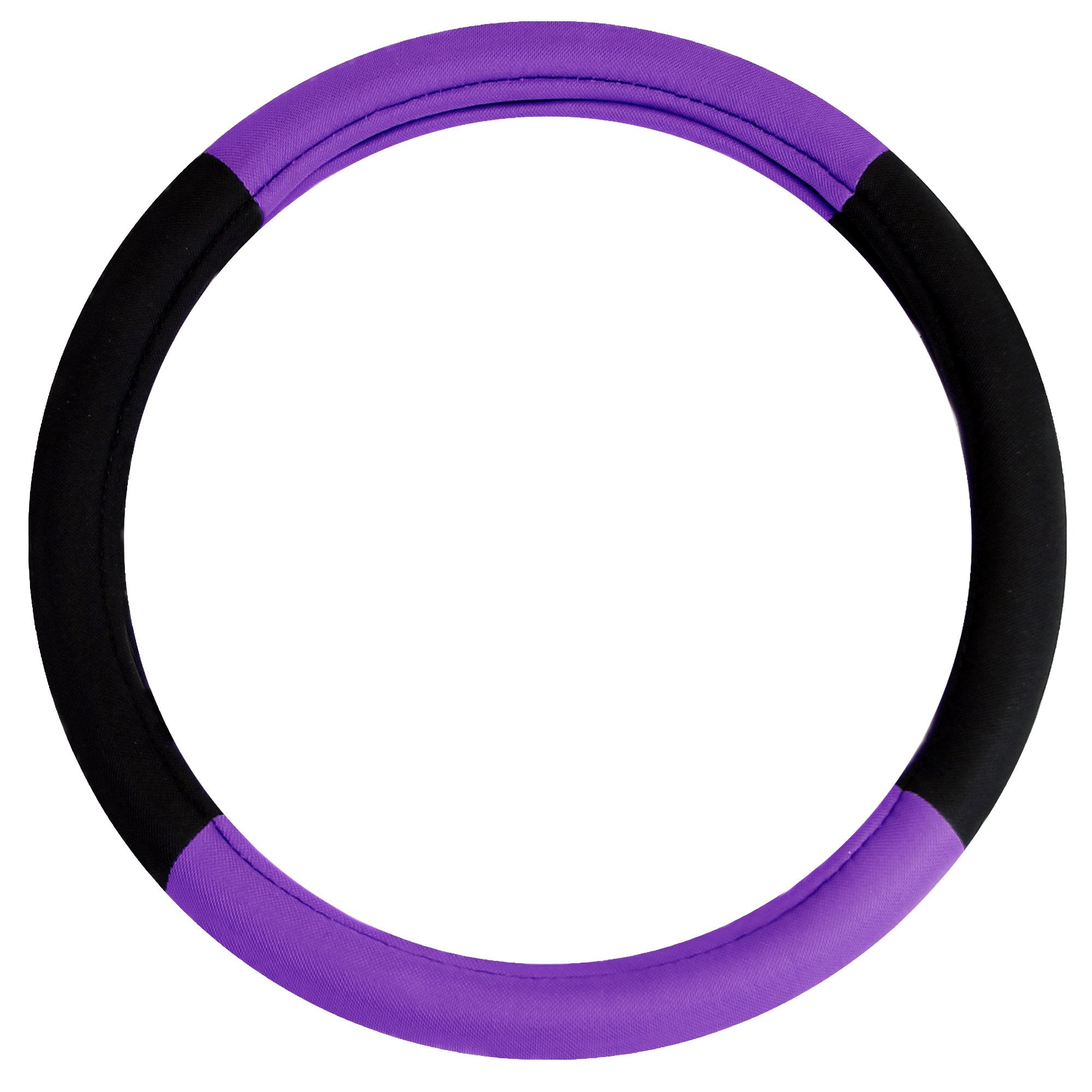 Fh Group Universal Fit Modernistic And Seat Belt Pads Combo Set Steering Wheel Cover Fits Most Cars, Suvs Purple