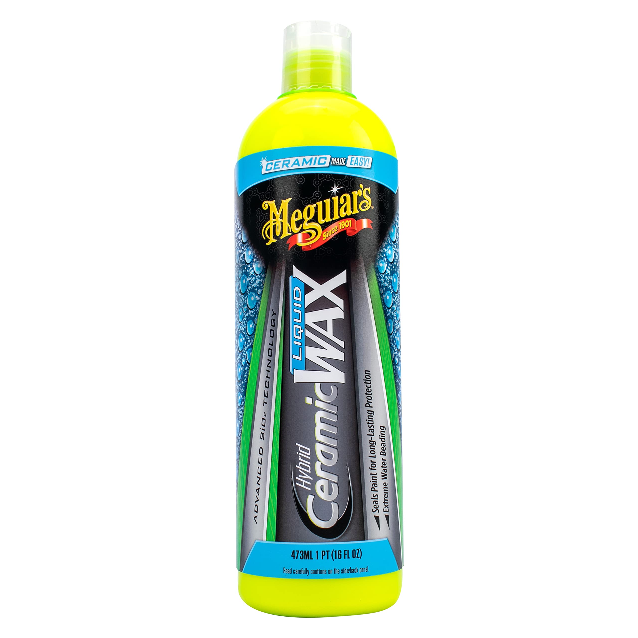 Meguiars Hybrid Ceramic Liquid Wax, Meguiars Hybrid Ceramic Wax with Advanced SiO2 Hybrid Technology - 16 Oz Bottle