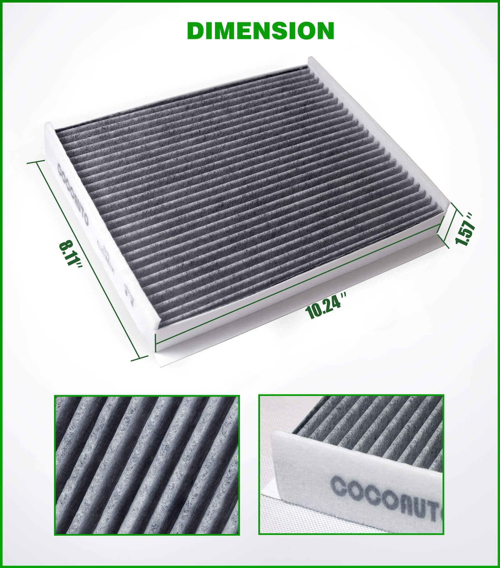 Cocoauto Cabin Air Filter For 2015-2023 Ford F150,2017-2023 F250 F350 F450 F550 Super Duty,2018-2023 Expedition Lincoln Navigator Fl3Z19N619A Fp79 Fp92