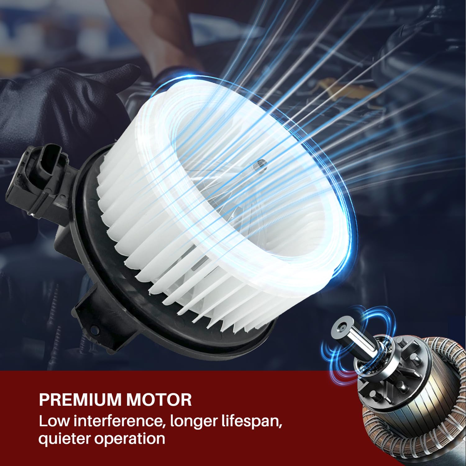 Aspligo 700289 Ac Heater Blower Motor Fan Assembly Fit For Mazda Cx-9 2007-2015,For Ram Promaster 1500 2014-2024, Pro Master 250