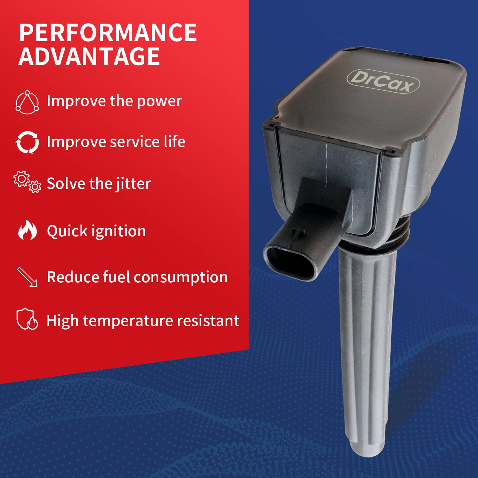 Drcax Oem Ignition Coil Uf648 0221504032 C1791 Compatible With 2011-2016 Grand Cherokee Wrangler Chrysler 300 Dodge Avenge Charg