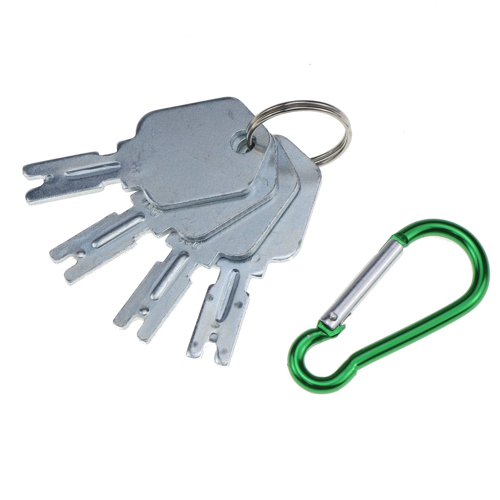 Dvparts 4Pcs Forklift Equipment Ignition Keys With Key Chain 166 1430 186304 51335040 A214062 For Clark Yale Hyster Komatsu Gehl