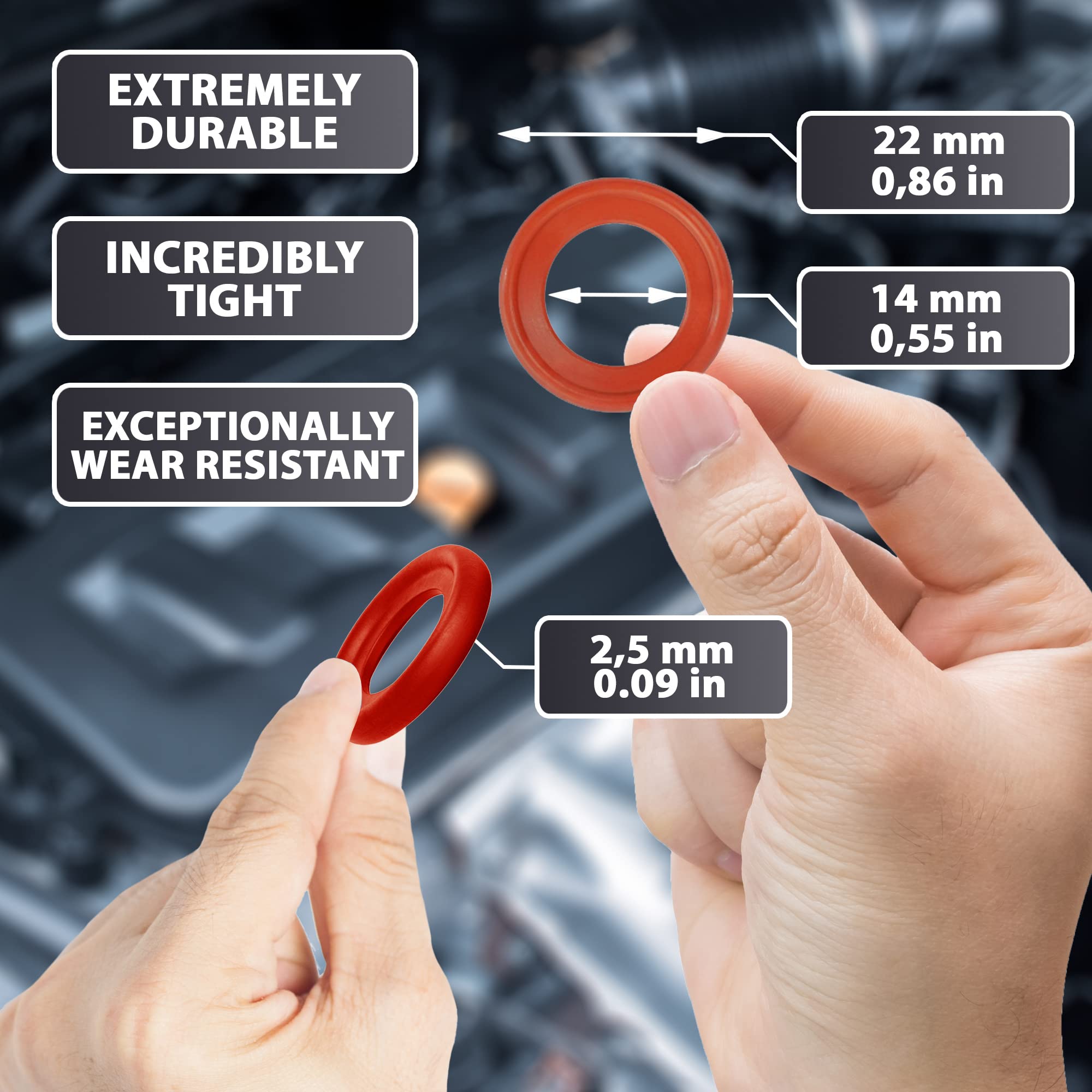 15Pcs Oil Drain Plug Crush Rubber Washer Gasket Seal - 14Mm Replacement For Chrysler/Dodge/Jeep/Fiat/Ram - Oem 6507741Aa Fits Fo