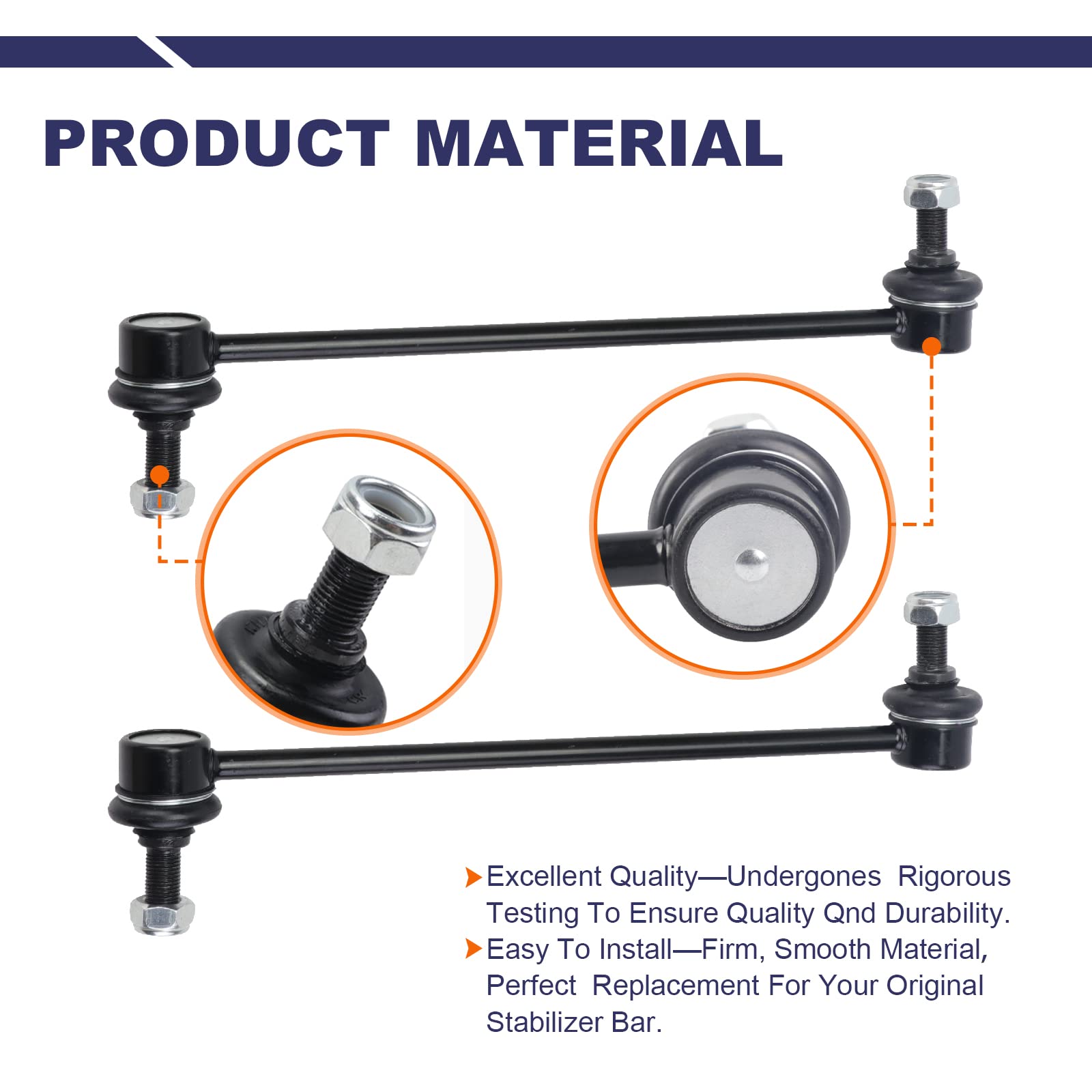 Stiueoav K80230 Sway Bar Link - Front Stabilizer End Link Compatible With 2003-2010 Vibe?2005-2010 Tc?2003-2019 Corolla?2003-201