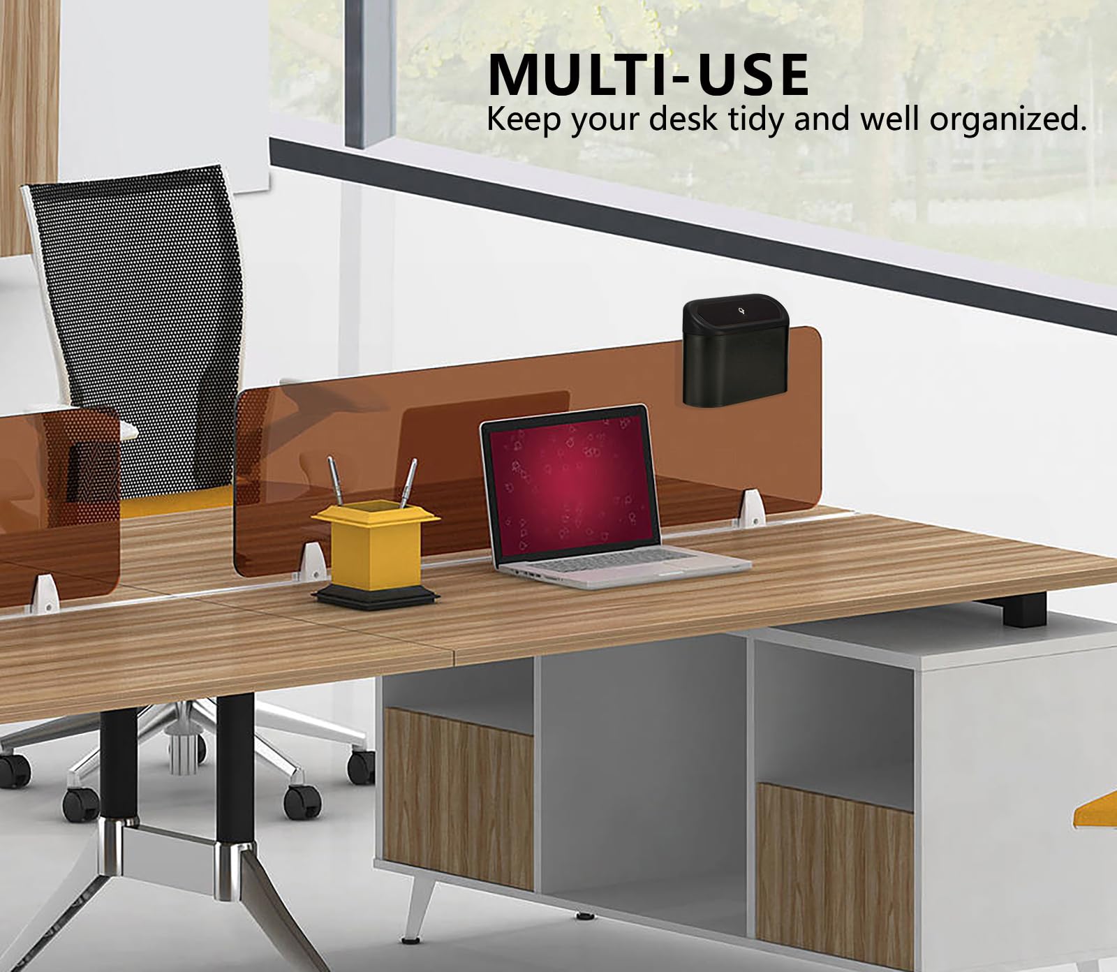 Ginsco Mini Car Trash Can With Lid, Small Car Garbage Can, Cute Leakproof Abs Car Trash Bin, Car Accessories For Interior, Garba