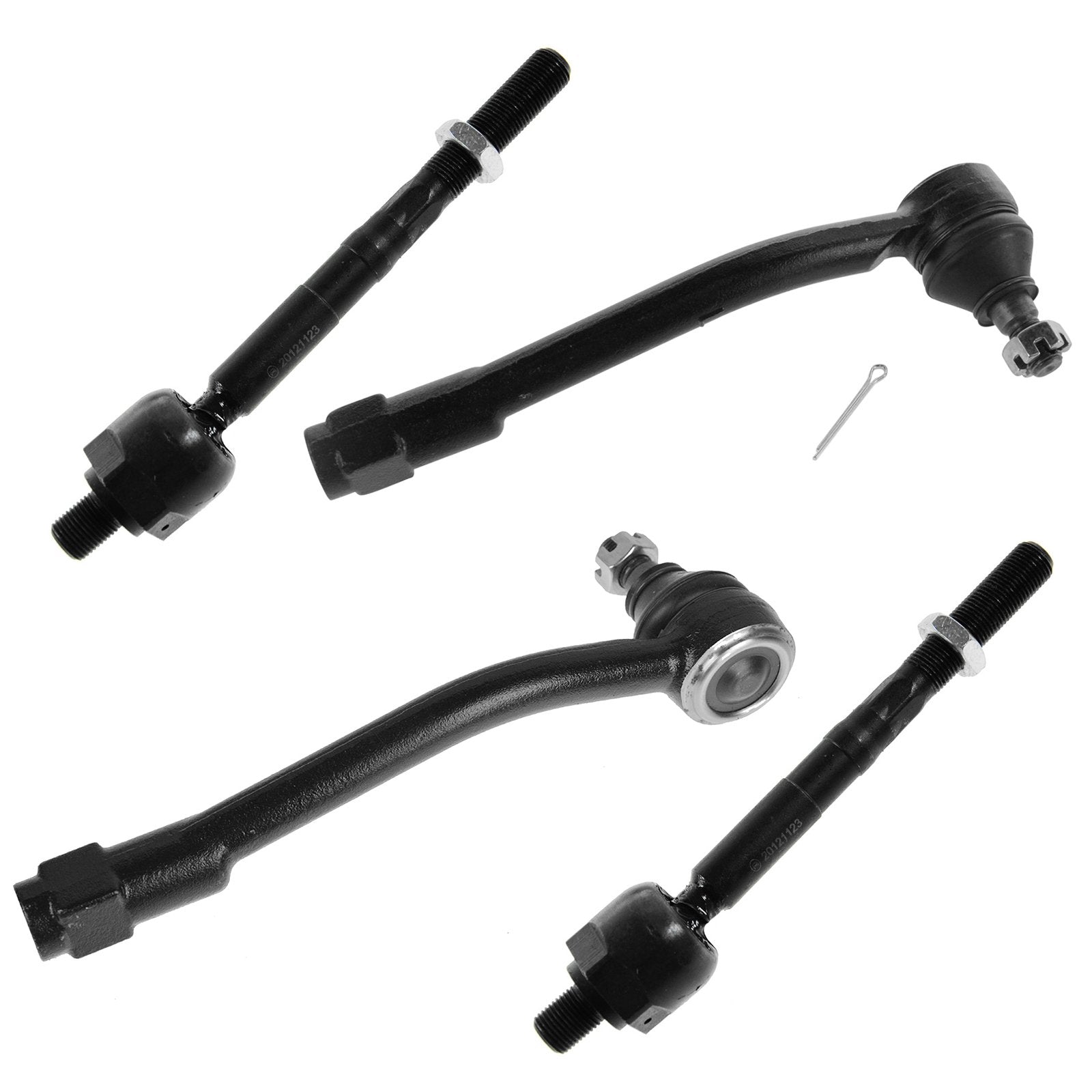 Trq Front Tie Rod Set Compatible With 2007-2008 Hyundai Entourage 2006-2014 Kia Sedona