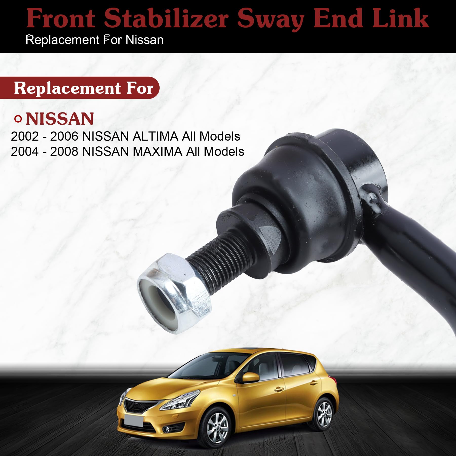 Stiueoav K90352 K90353 Sway Bar Link - Front Stabilizer End Link Compatible With 2002-2006 Nissan Altima?2004-2008 Nissan Maxima