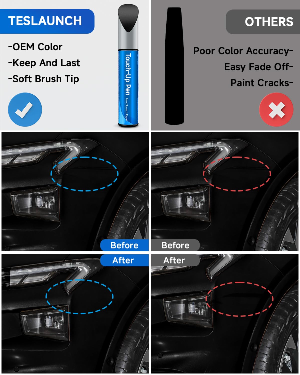 G1 Shadow Black Touch Up Paint Compatible with Ford Exact Match Touch Up Paint Car Scratch Repair