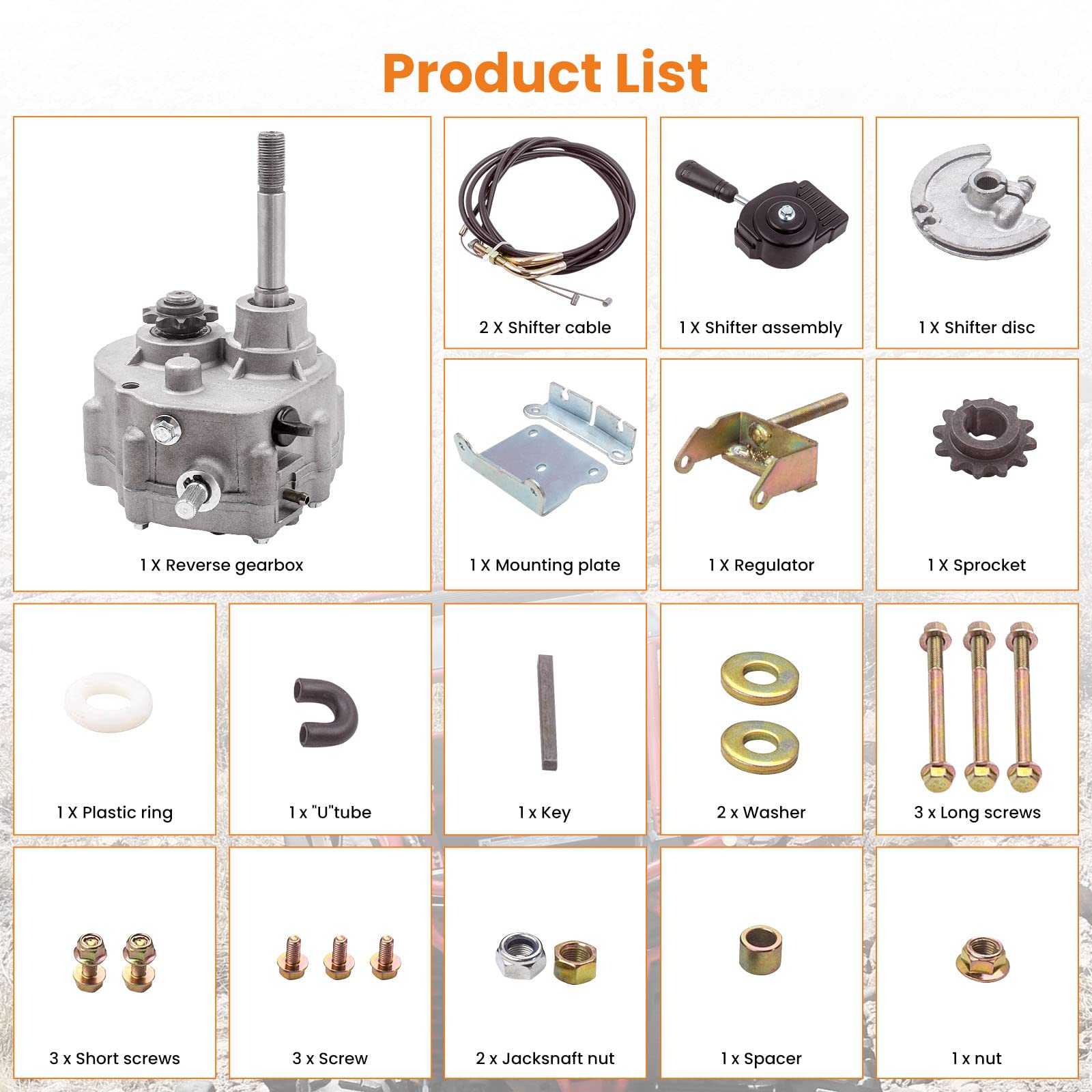 Maxpeedingrods Go Kart Forward Reverse Gearbox Kit 212Cc For 2Hp-13Hp Engine 4 Stroke Only Works With 30 Series Torque Converter