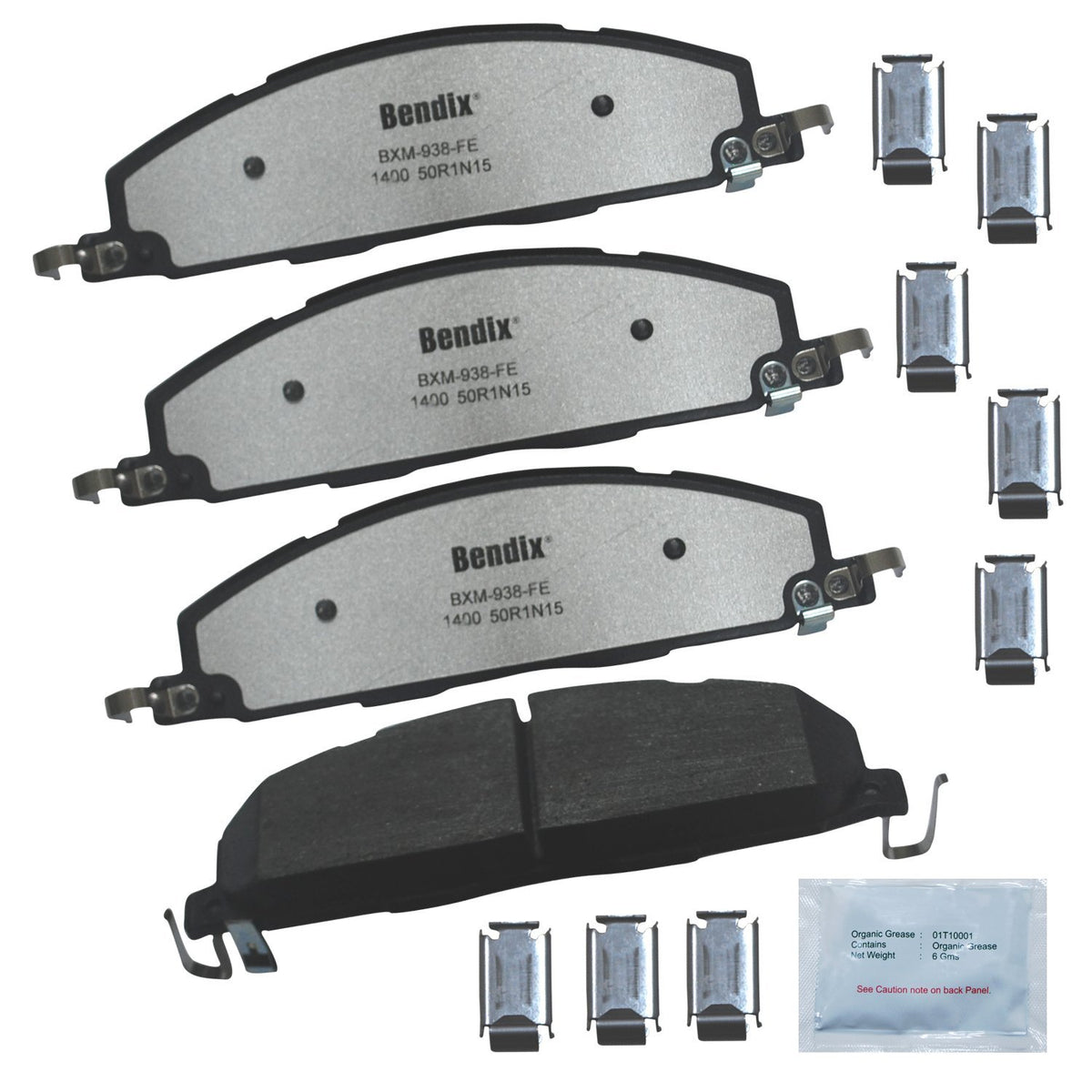 Bendix Fleet Metlok Mkd1400Fm Semi-Metallic Rear Brake Pads Compatible With Dodge Ram 2500 2010-2009, Ram 3500 2010-2009, Ram 40