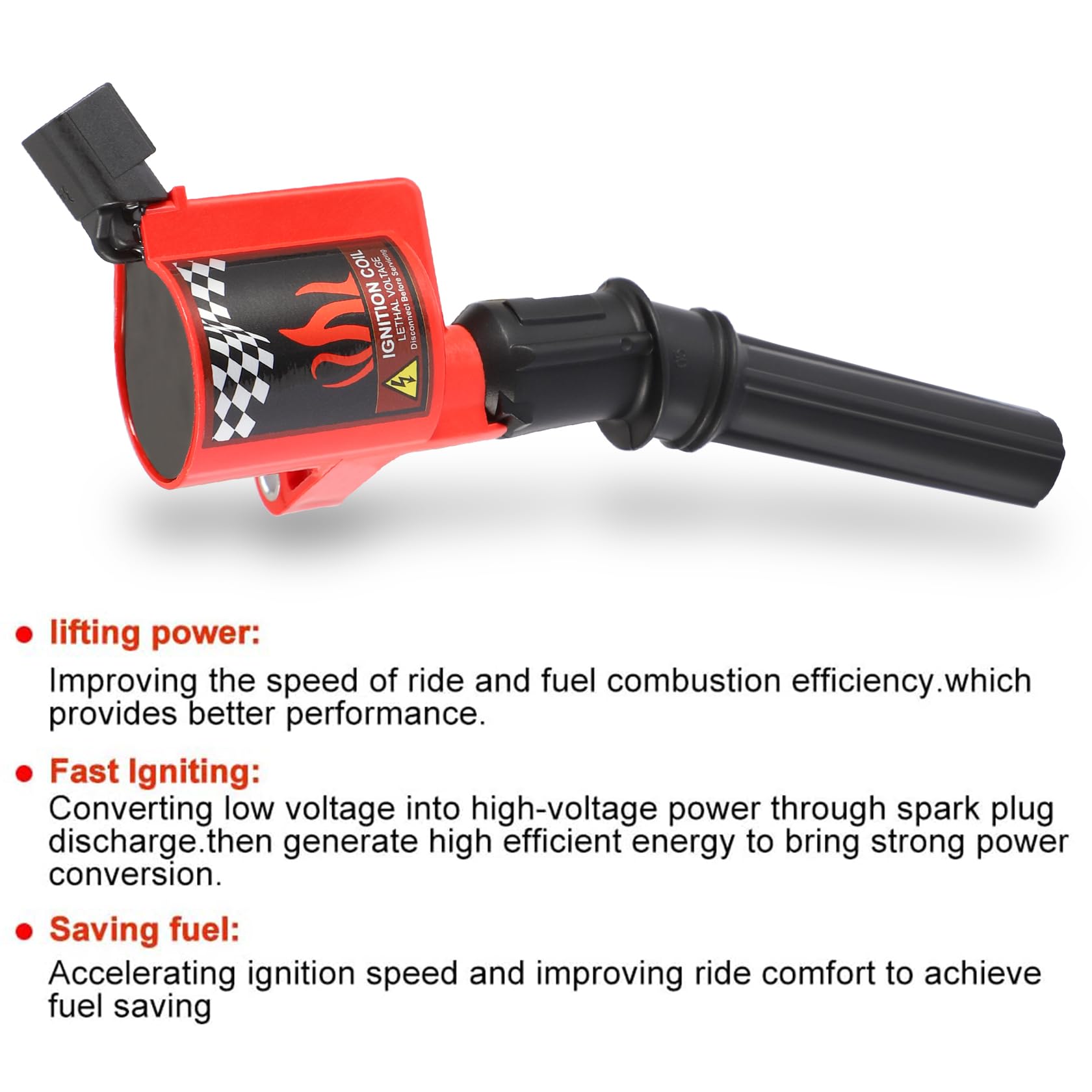 Dg508 Ignition Coil Pack Engine Replacement Parts Curved Boot For Ford E150 E250 E550 F150 F250 F550 4.6L 5.4L 6.8L V8 V10 Linco