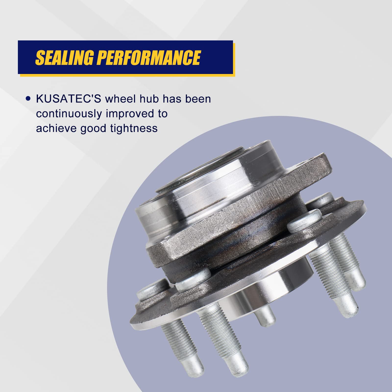 KUSATEC 513288 Front/Rear Wheel Hub & Bearing Assembly Compatible with for Buick Allure/LaCrosse/Regal, for Chevy Impala/Equinox