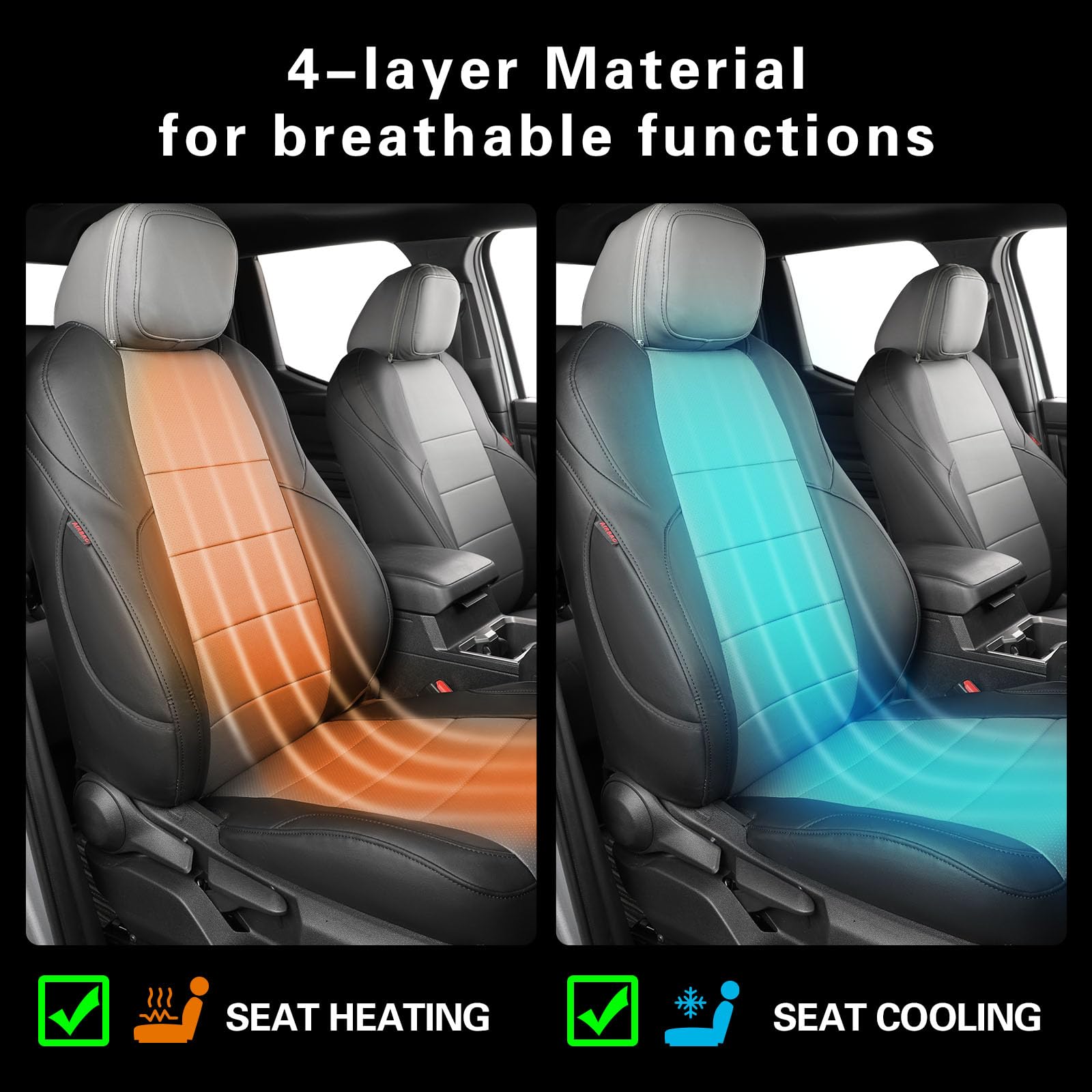 Coverdream Leather Seat Covers Custom Fit For 2024 2025 Toyota Tacoma Double Cab Sr,Sr5,Trd Sport,Trd Off-Road,Limited,Full Cove