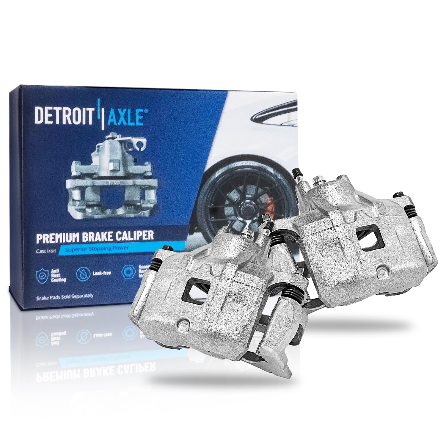 Detroit Axle - Front 2pc Brake Calipers for Chrysler 200 Cirrus Sebring Dodge Avenger Caliber Compass Jeep Patriot, 2 Disc Brake