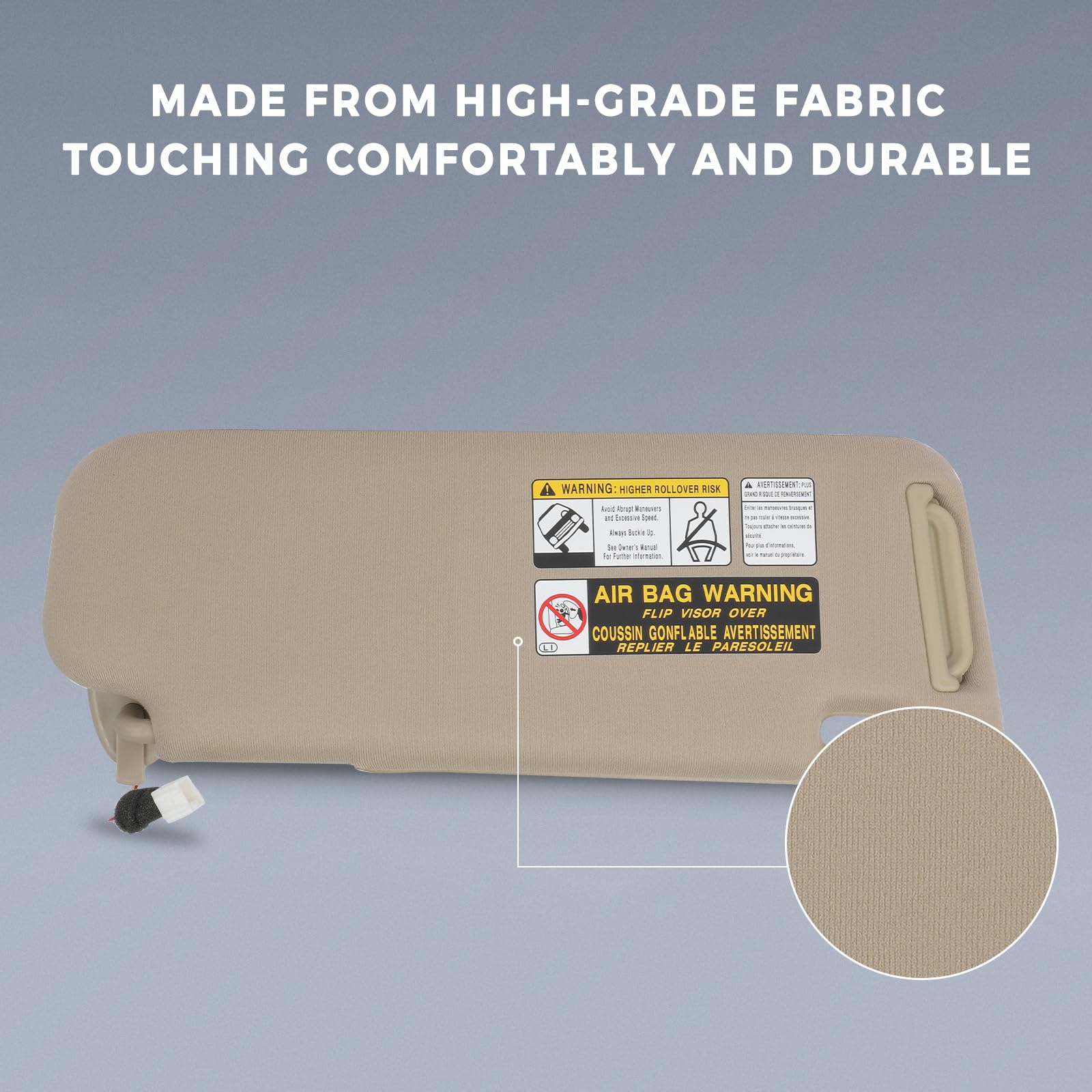 Scitoo Left Driver Side Sun Visor Assembly With Sunroof Compatible For 2005 2006 2007 2008 For Hyundai Sonata Beige Car Sun Viso