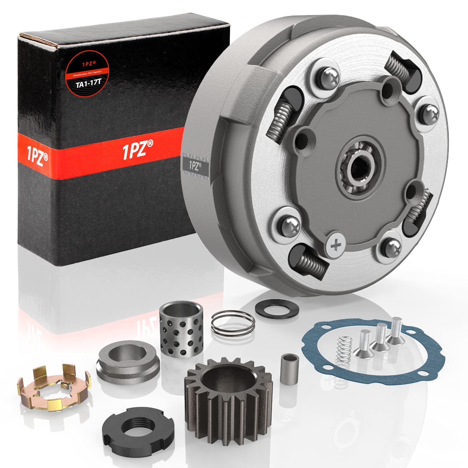 1PZ TA1-17T 17 Teeth Semi Automatic Clutch Assembly for 50cc 110cc 125cc 135cc ATV Quad Go Kart Dirt Bike Roketa Kazuma JCL NST 