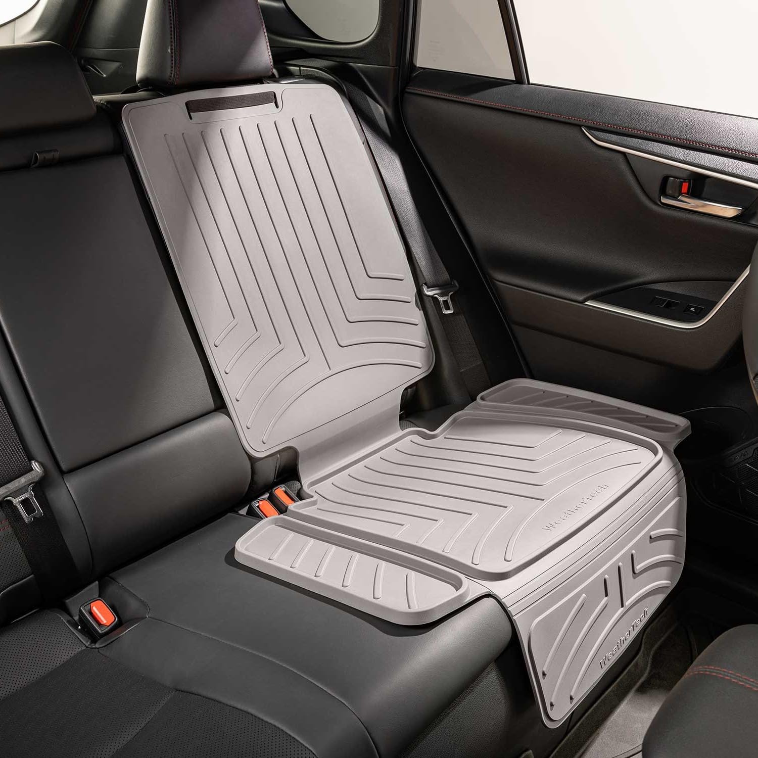 Weathertech Child Car Seat Protector With Back | Spill Protection, Prevents Seat Compression, Grey