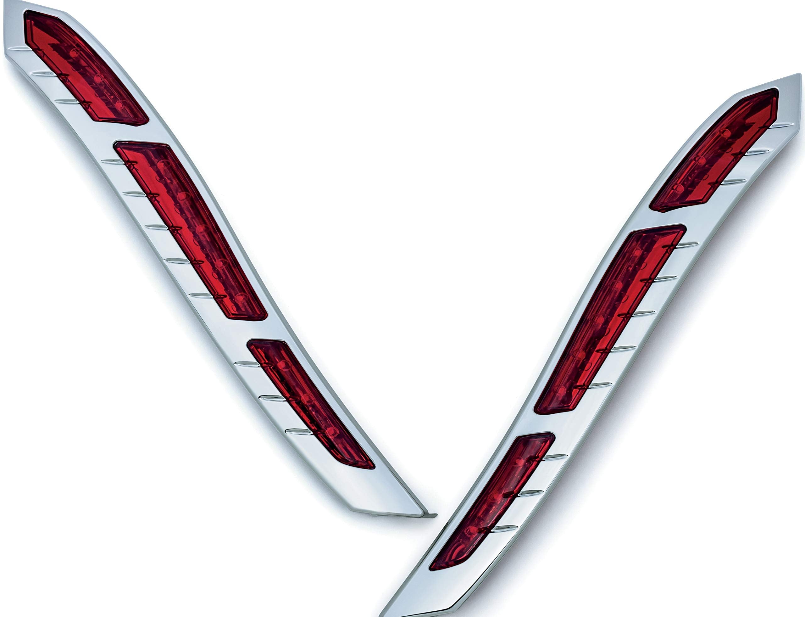 Kuryakyn 2898 Led Rear Fender Strip Lights Plug-&-Play For Indian Motorcycles, Chrome