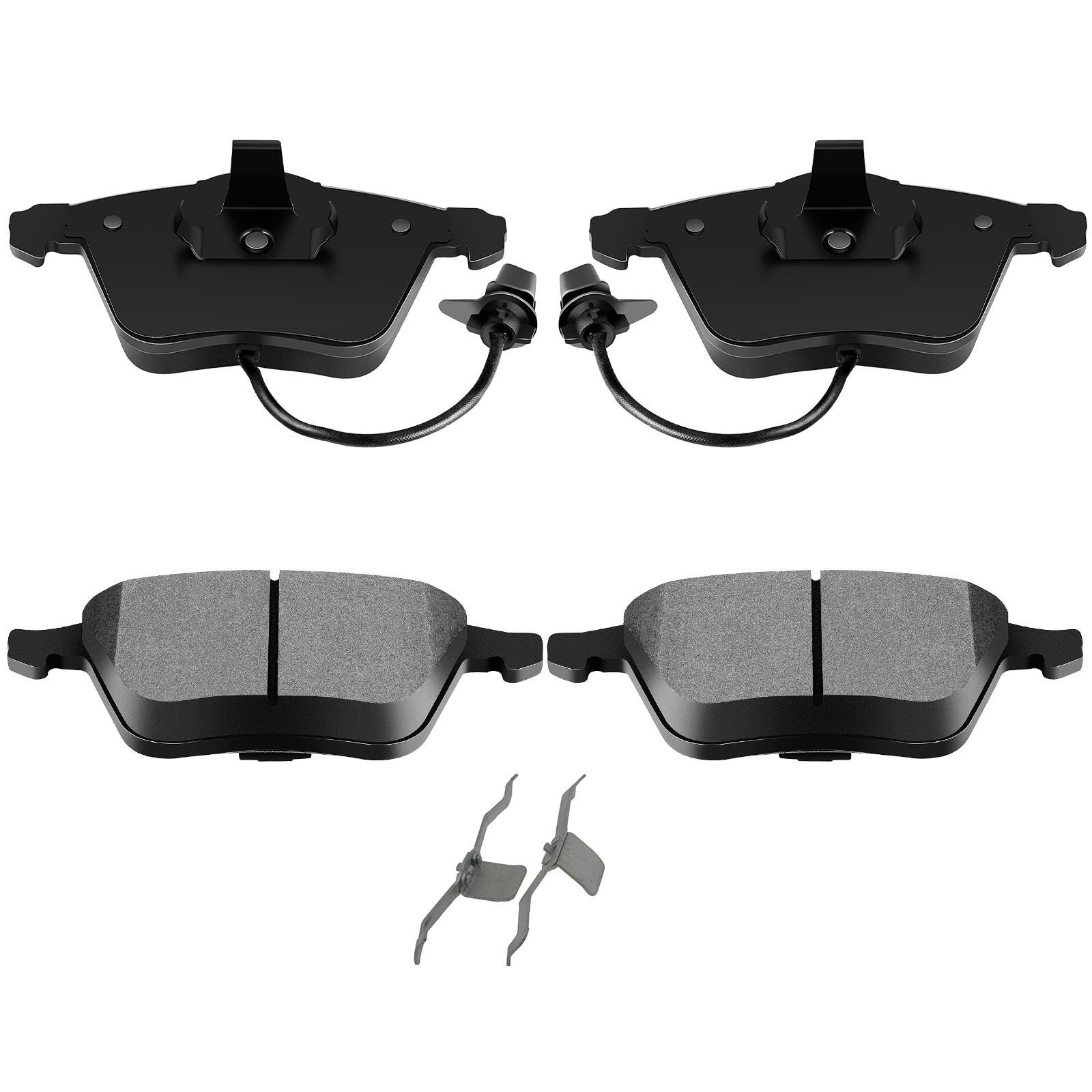 Automuto 4Pcs Front Semi-Metallic Disc Brake Pads Set - D1111 For Audi A4 (2001-2009), A4 Quattro (2005-2009), A6 (2005-2010), A