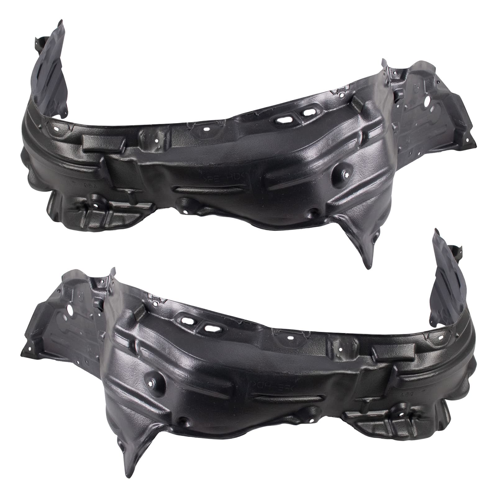 Trq Front Inner Fender Liner Set Compatible With 2016-2018 Toyota Prius To1248207 To1249207