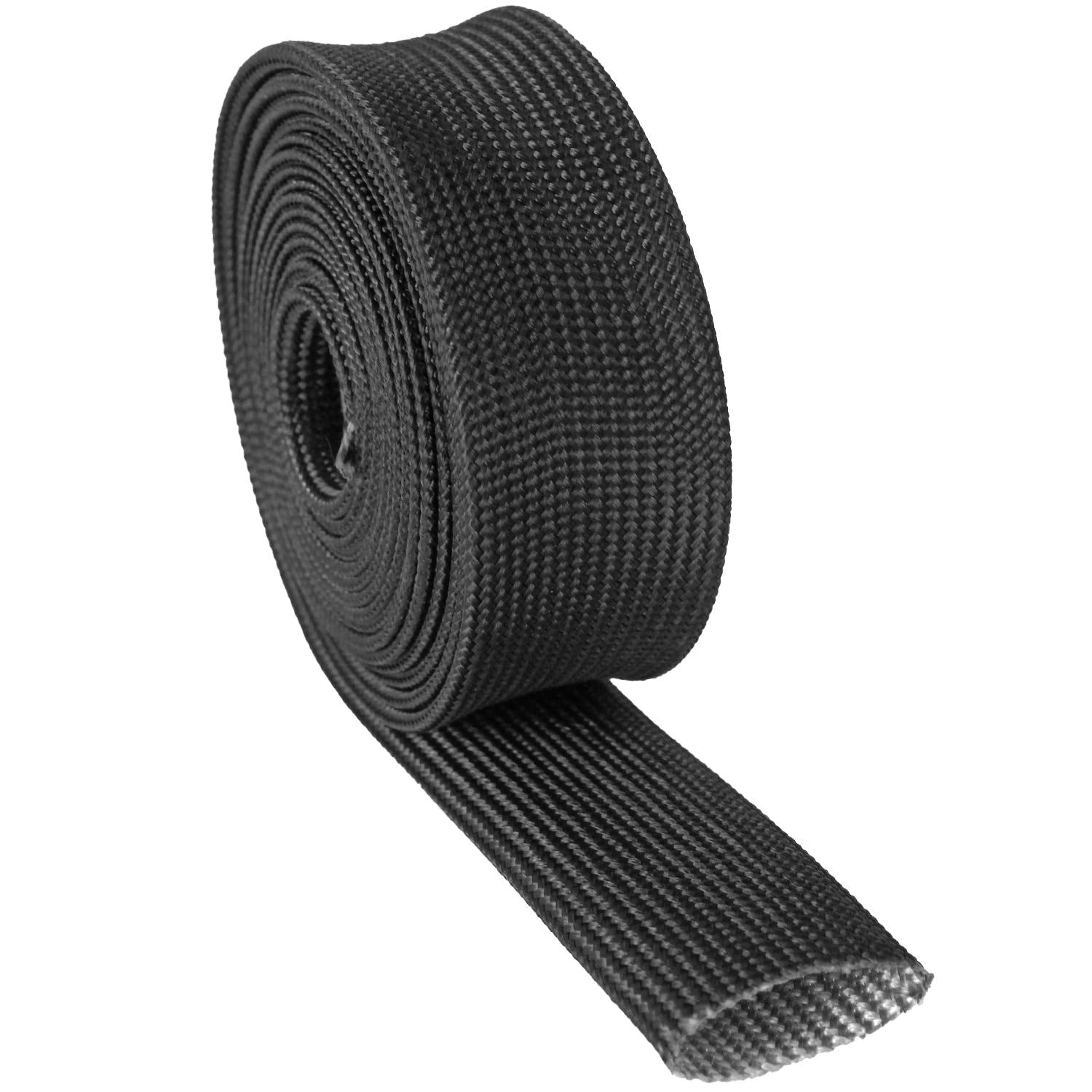 Fiberglass Heat Wrap Wire Shield Sleeve- 1 Idx 10' Adjustable Black Exhaust Heat Shield Spark Plug Wire Heat Shield Roll For Car&Auto Wire Loom Heat Shield Brake Line Cable Heat Shield