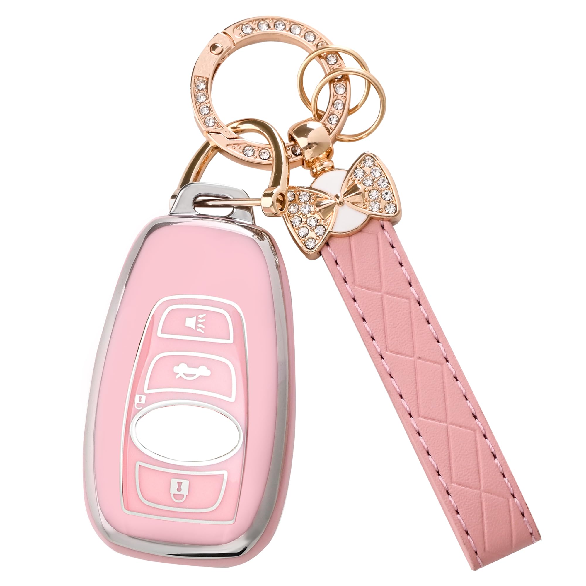 TECARATE for Subaru Key Fob Cover - Soft TPU Key Case Protector Fit for Subaru Forester Outback BRZ Legacy CrossTrek Ascen WRX I