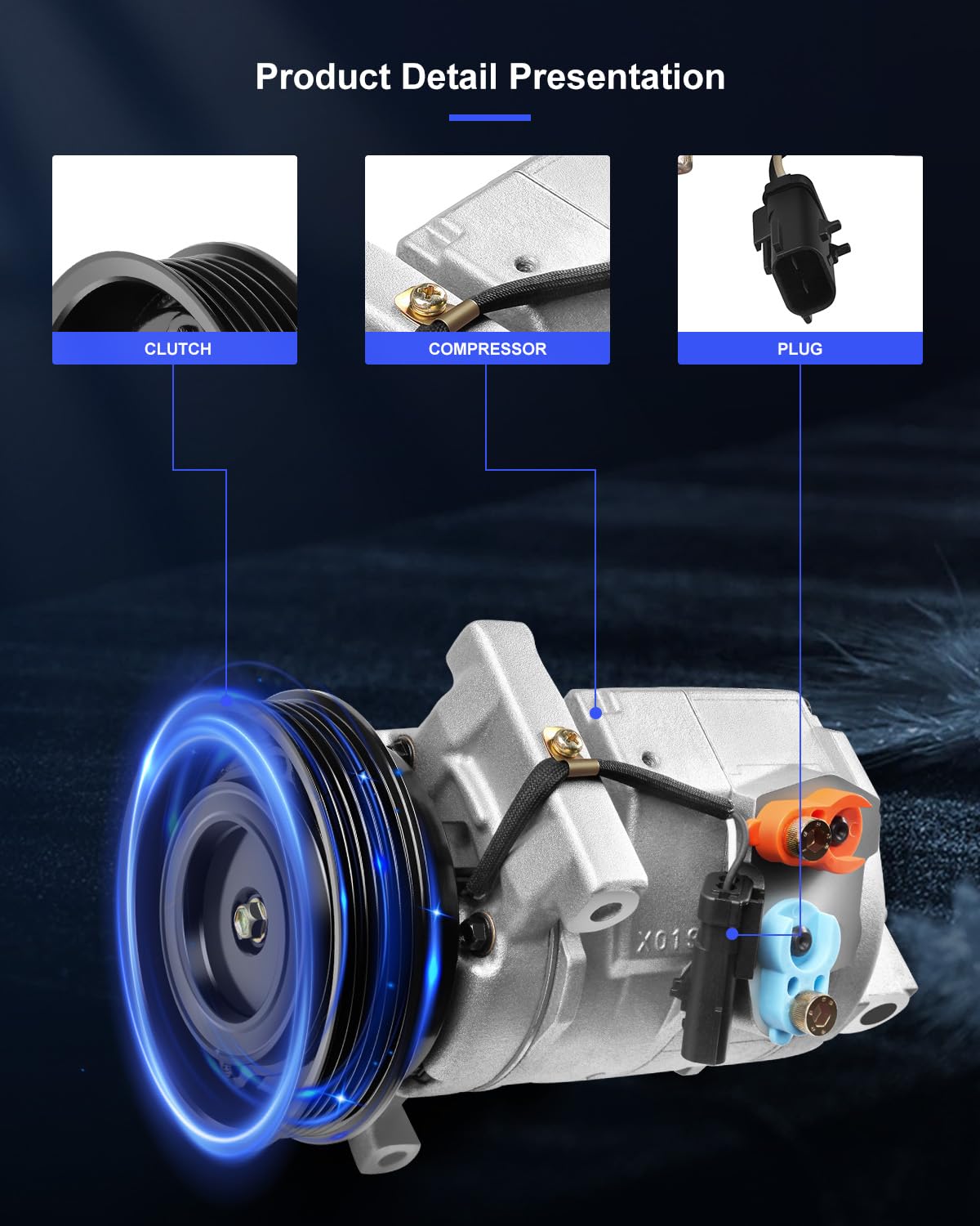 Eccpp Ac Compressor 2005 2006 For Chrysler 300 For Dodge Charger Magnum 3.5L Ac Compressor With Clutch