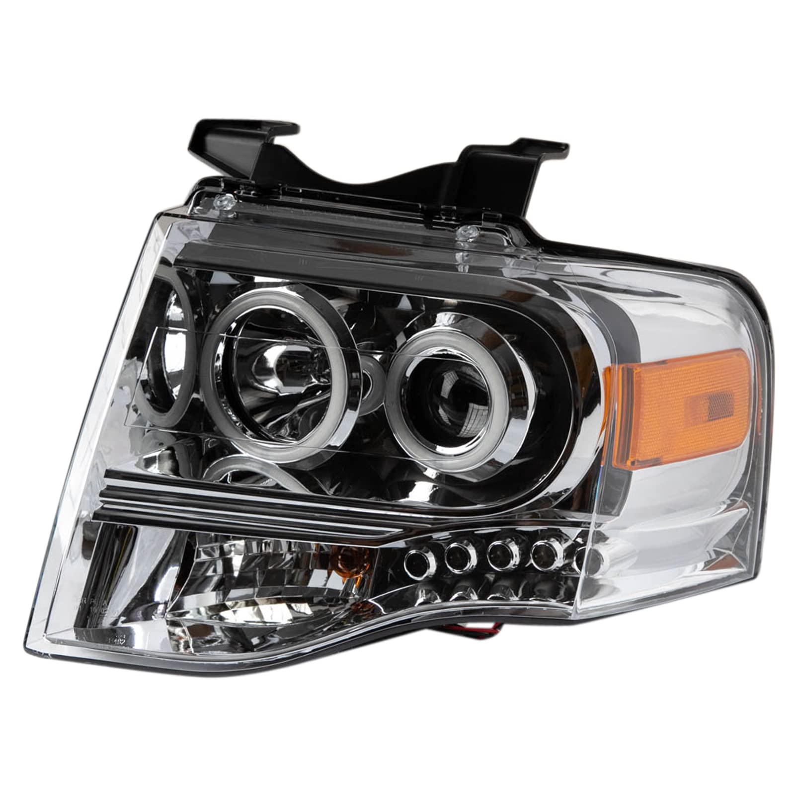 Trq Headlight Assembly Set Headlights Driver & Passenger Side Halogen Compatible With 2007-2014 Ford Expedition Fo2502226 Fo2502