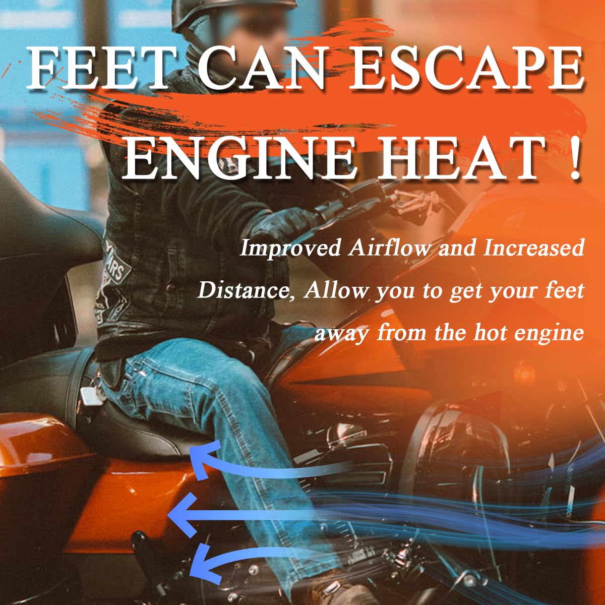 Fovplue 1.25' Highway Footpegs,Short Angled Adjustable Highway Pegs W/Mounts For Harley Touring Street Glide Electra Glide Road King Softail Cvo Dyna Trike Sportster W/1-1/4' Engine Guard,Chrome#1