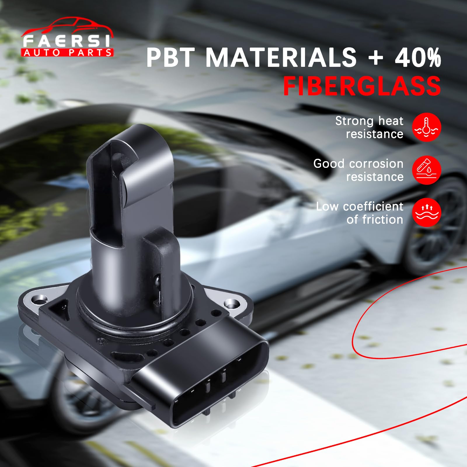 Faersi 22204-21010 74-50009 Af10029 Mass Air Flow Sensor Meter Original Equipment Replacement For Toyota 2002-2006 Camry, 2000-2
