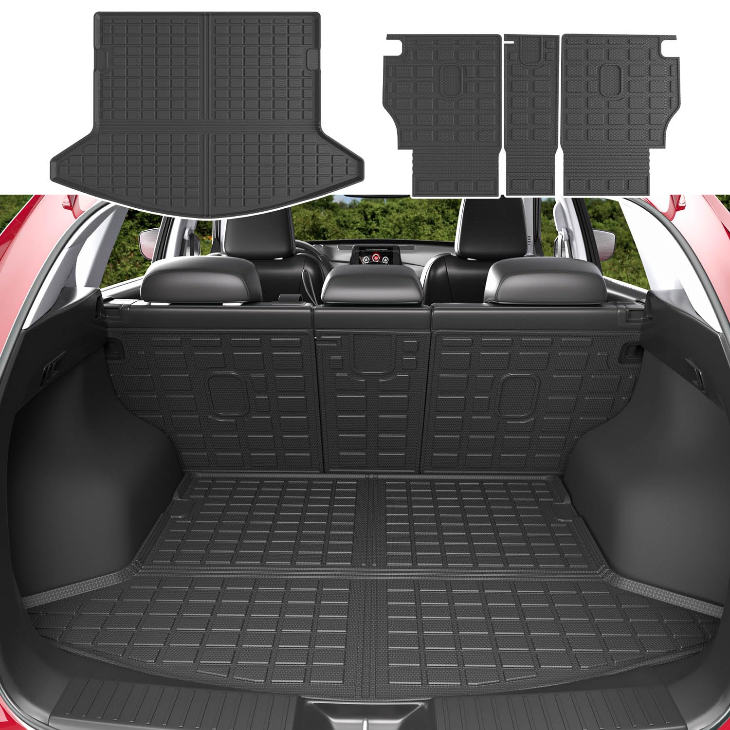 xipoqix Cargo Liner Compatible with 2017-2022 Mazda CX-5 Trunk Mat TPE Back Seat Protector Replacement for 2017-2022 Mazda CX-5 