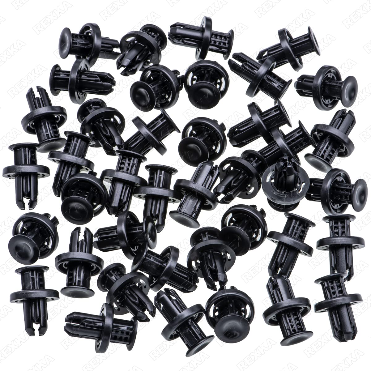 Rexka 40pcs Rear Front Bumper Cover Fender Grille Under Cover Push-Type Retainer Clip Fastener Rivet 91505-TM8-003 for Honda Acu
