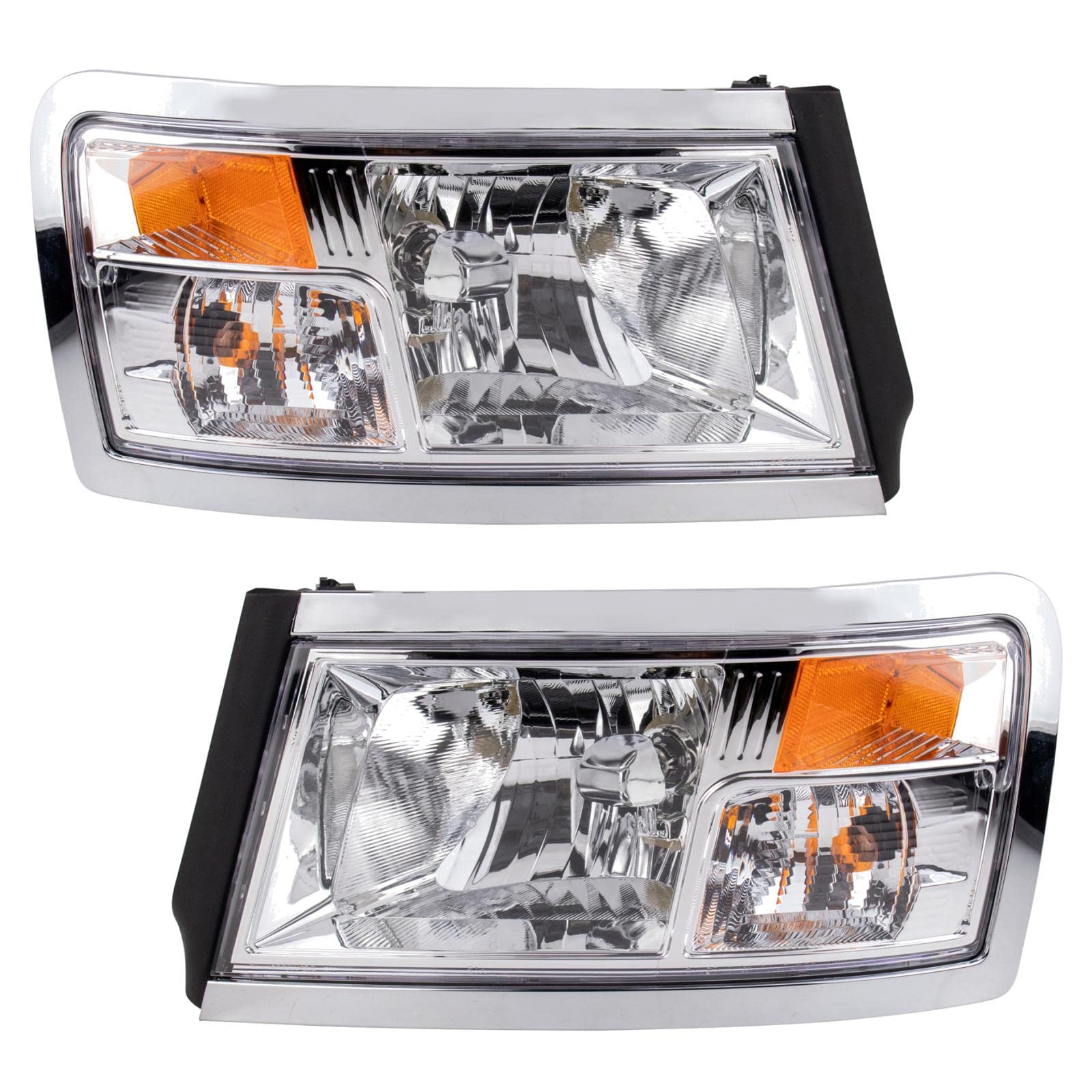 Trq Driver & Passenger Side Headlight Assembly Set Headlights Driver & Passenger Side Compatible With 2008-2010 Dodge Dakota 201