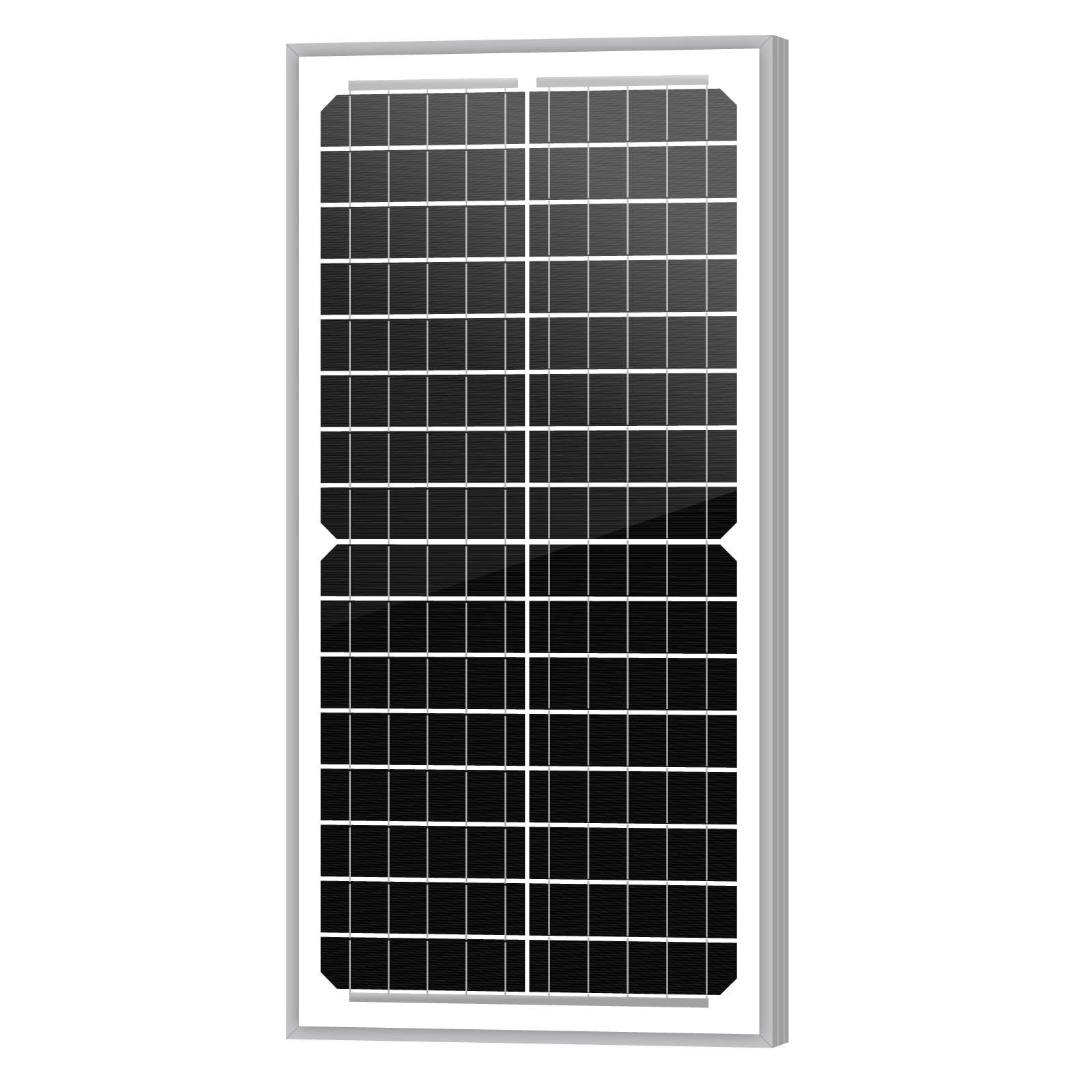 Newpowa 10W Monocrystalline Solar Panel, High-Efficiency PV Module, 12V, White/Black, Model NPA10S-12I for Boat RV Gate Opener