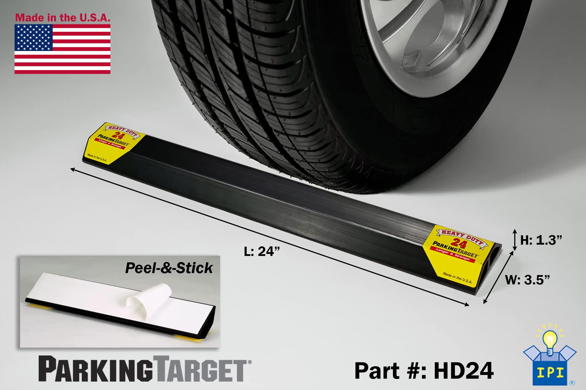 PARKINGTARGET HD-24 24    (1 Pack) Fire House/Truck Parking Aid, Heavy Duty, Easy to Install, Peel & Stick, Only 1 Needed per Ve
