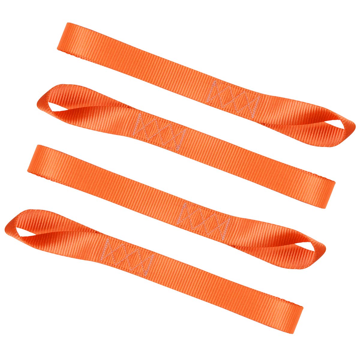 Jchl Soft Loops Tie Down Straps (4Pk) 12,000Lbs Max Strength 18''X1.7'' Heavy Duty Motorcycle Tie Downs For Use With Ratchet Str