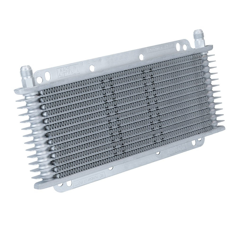 Flex-A-Lite (400017) Stacked Plate 17-Row Transmission Cooler, 11 X 6 X 3/4 With -6 An Fittings