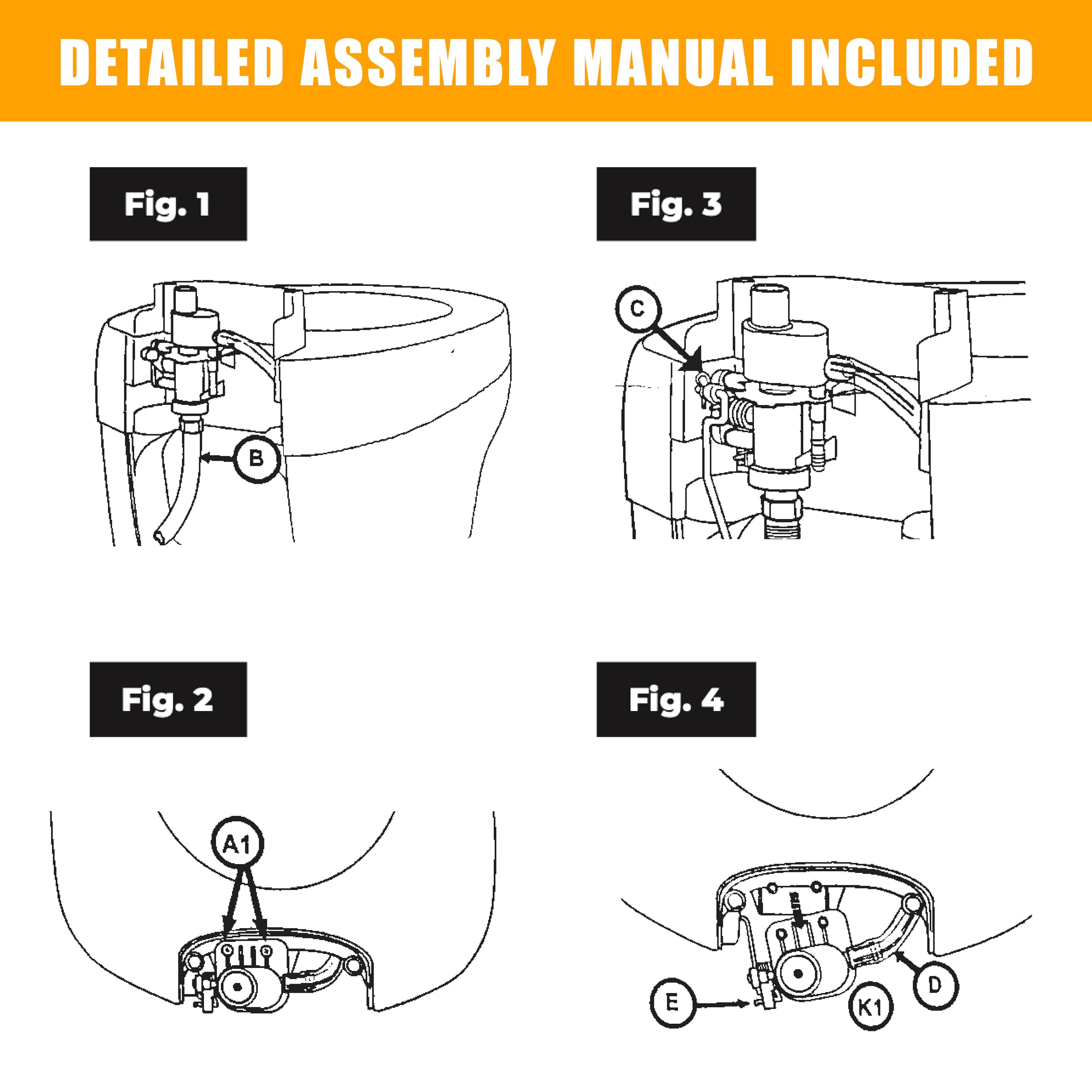 Halotronics 31113 Upgraded Toilet Water Module Service Kit, Compatible Replacement for Thetford Bravura Series - New 2024