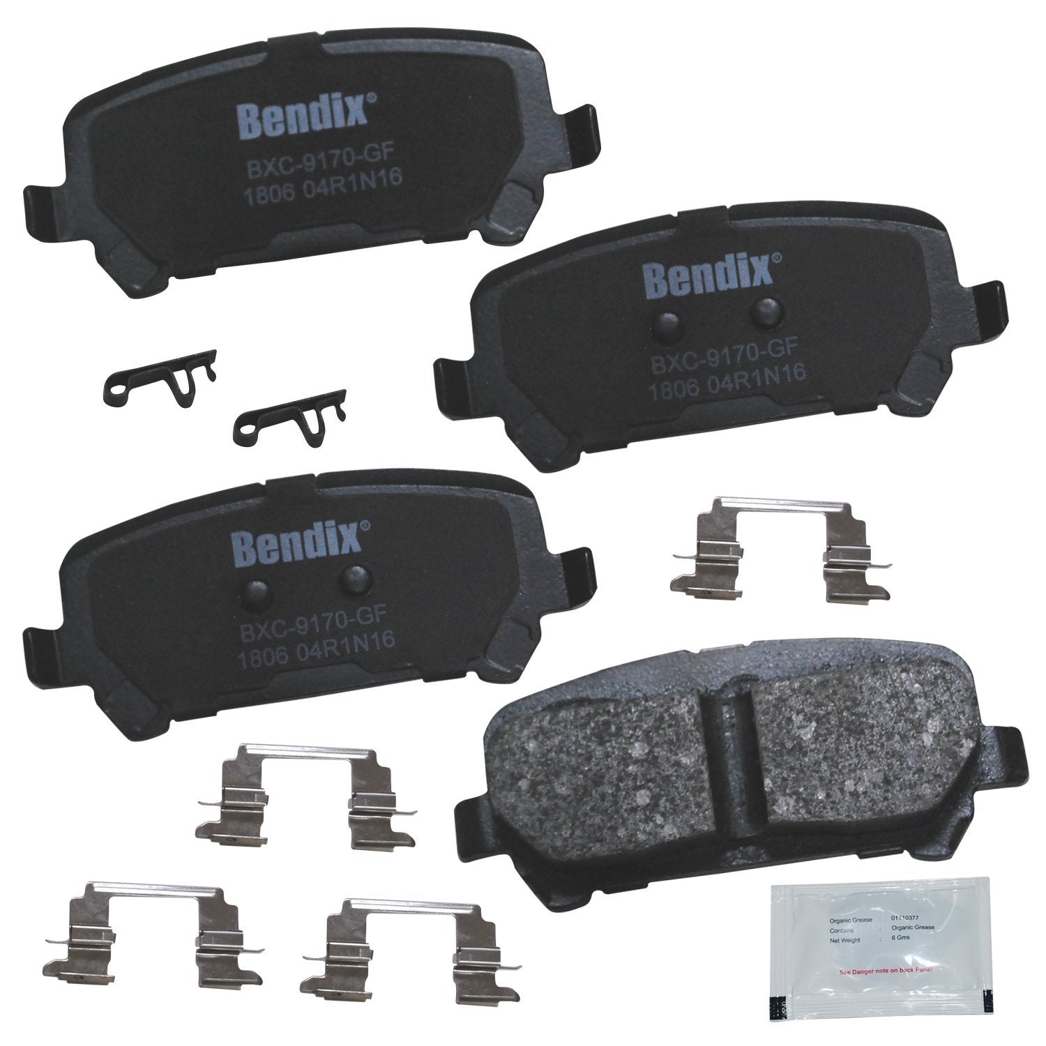 Bendix Priority1 Cfc1806 Ceramic Rear Brake Pads For Chevrolet Colorado 2020-2015, Gmc Canyon 2020-2015