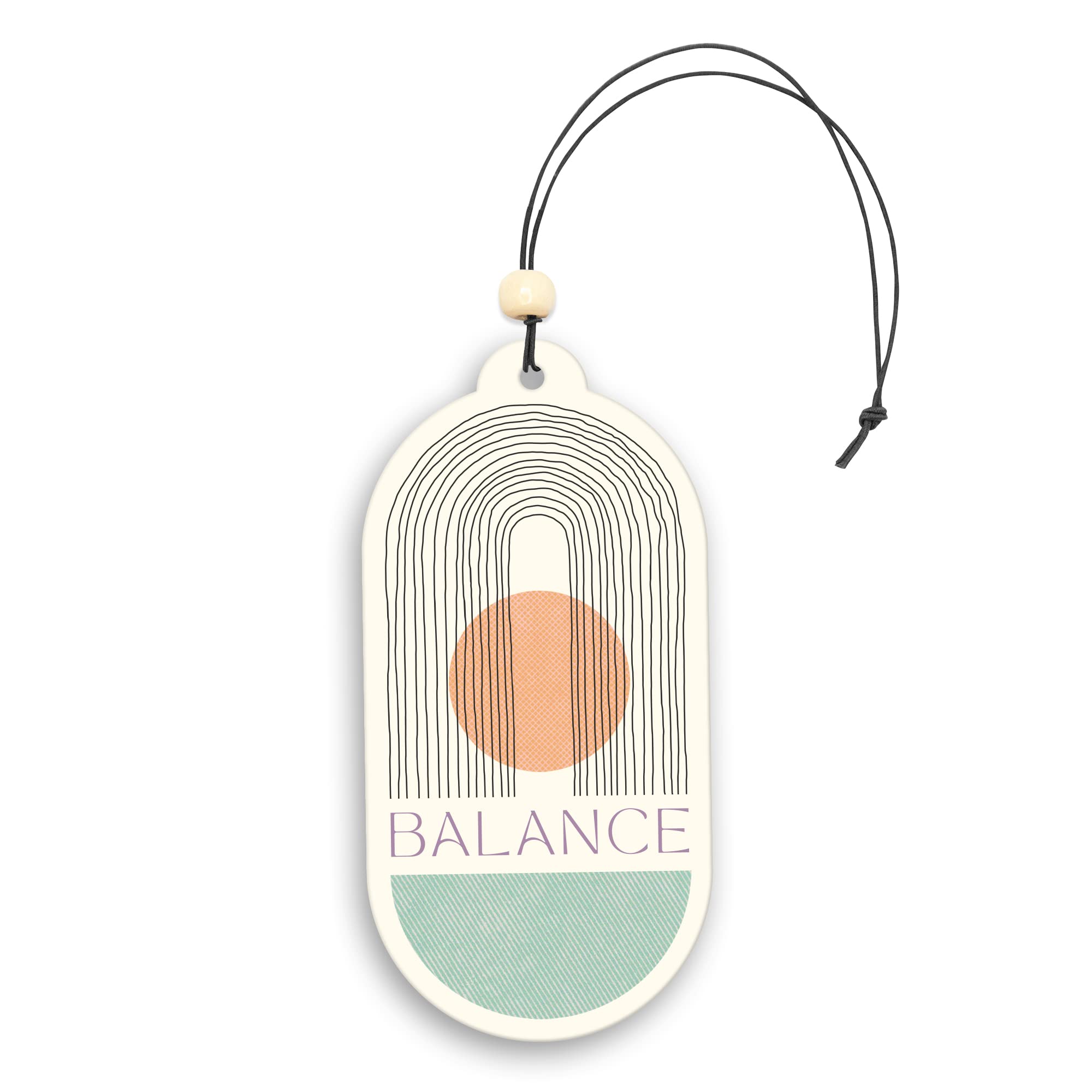 Studio Oh! Car Air Fresheners - Pack Of 2 Scented Hanging Car Odor Eliminator - Unique Design With Decorative Bead - Find Balanc