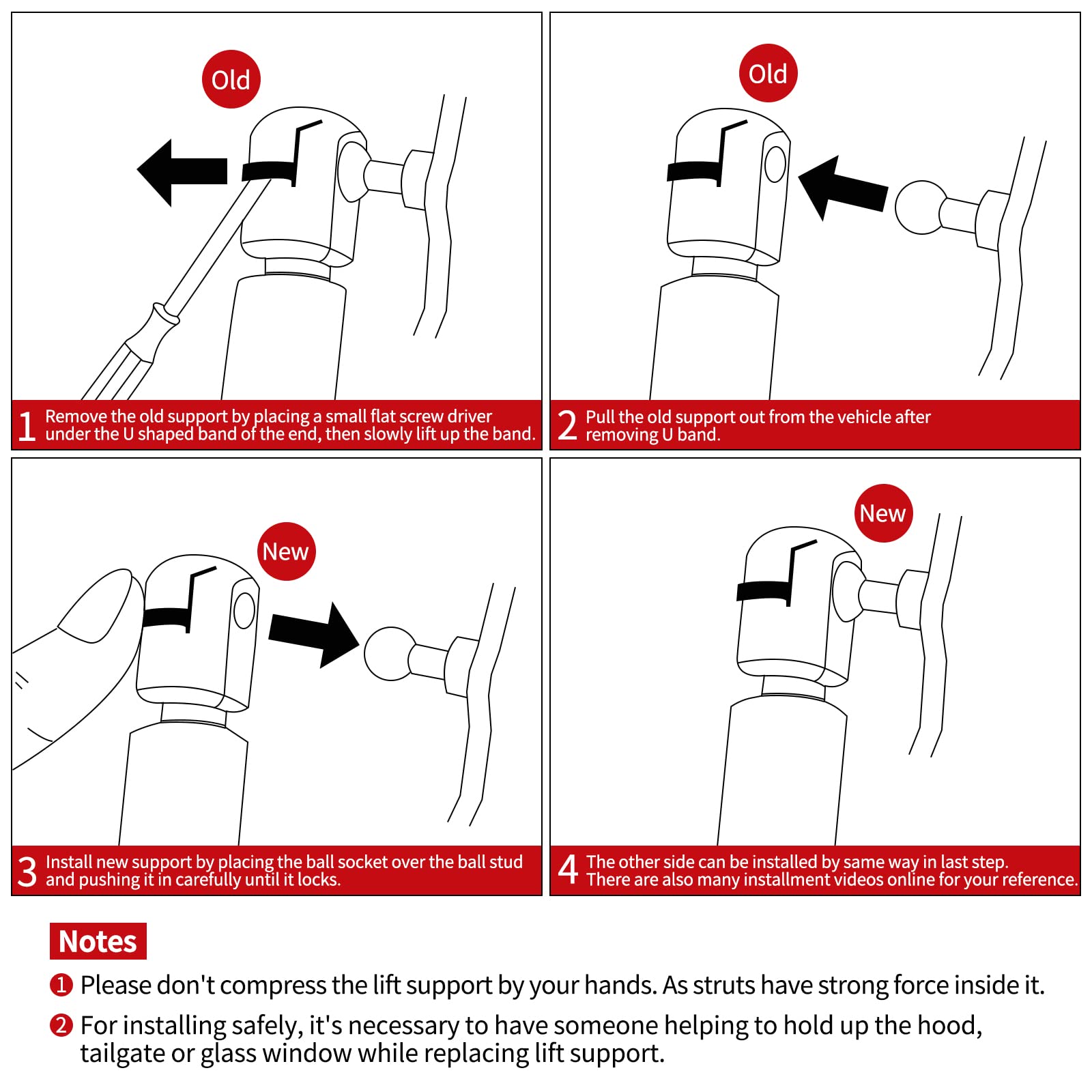 Bdfhyk C16-06874 17 Gas Shocks Struts 17 Inch 40Lbs Lift Supports Strut Shocks For Leer Are Camper Shell Truck Atc Topper Rear Window Pickup Cab Canopy Door Tool Box, Black C1606874
