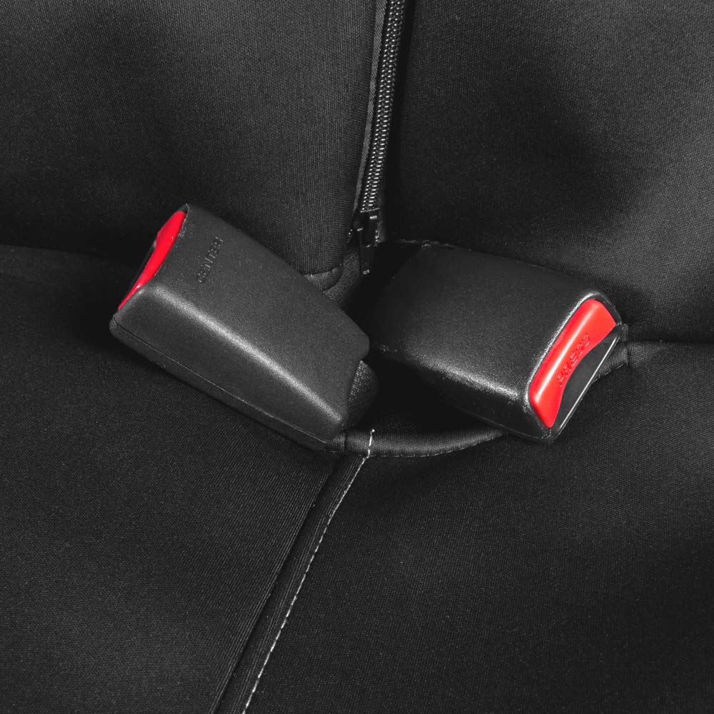 Motor Trend SpillGuard Car Seat Covers Full Set Waterproof - Neoprene Seat Protectors with Split Rear Bench, for Auto Truck Van and SUV