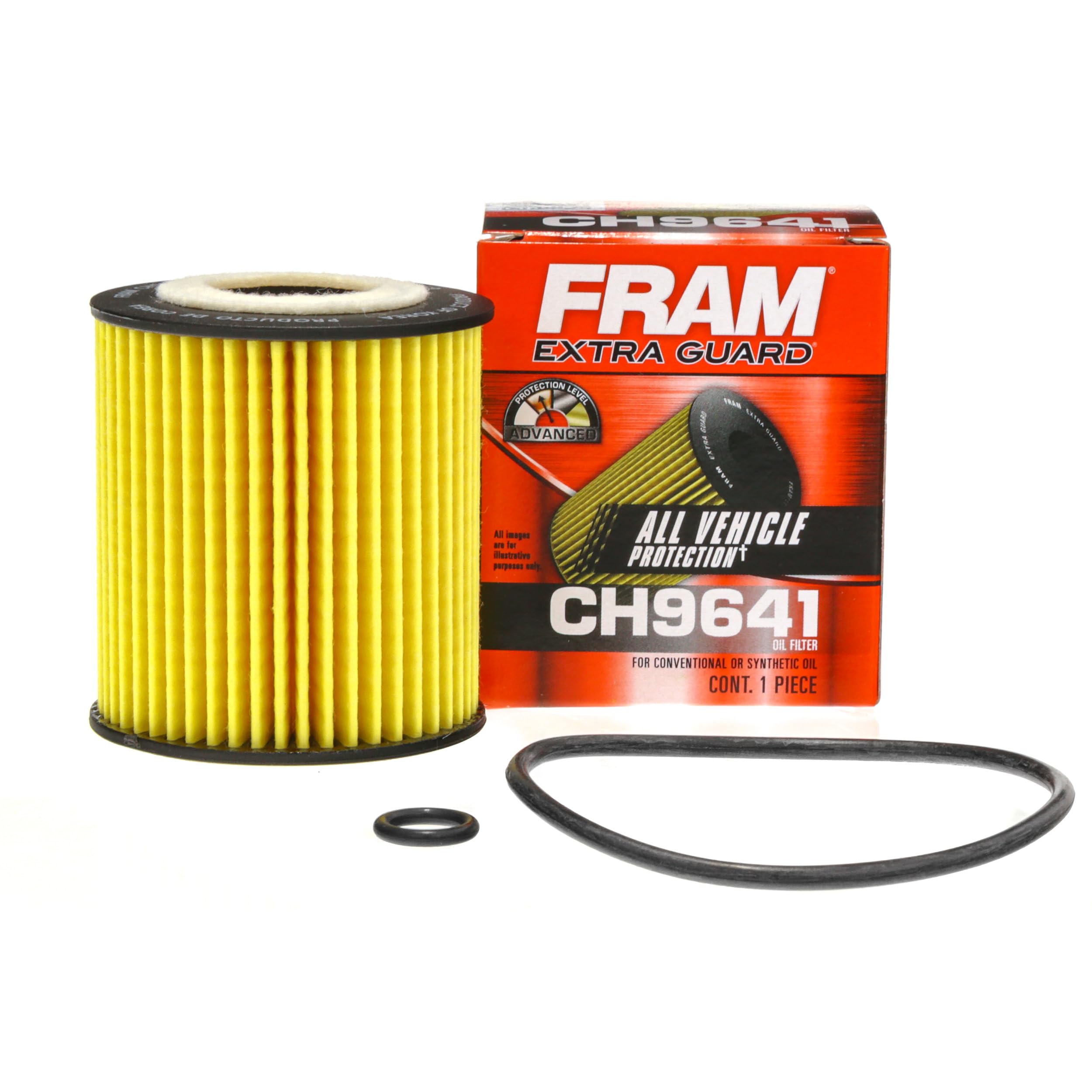 Fram Extra Guard Ch9641, 10K Mile Change Automotive Replacement Interval Cartridge Engine Oil Filter For Select Vehicle Models