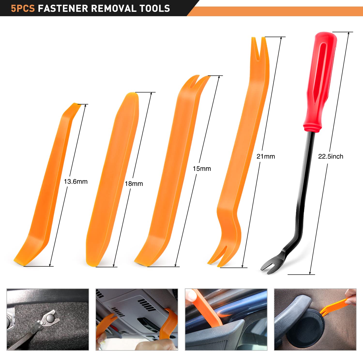 Gooacc 189Pcs Bumper Retainer Clips Car Plastic Rivets Fasteners Push Retainer Kit Most Popular Sizes Auto Push Pin Rivets Set -