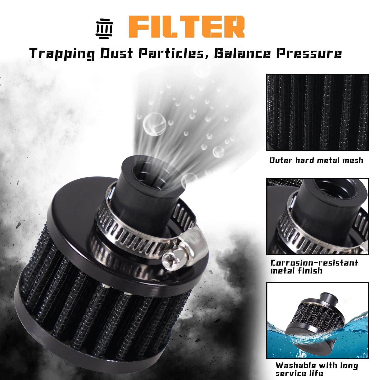 Poseng Oil Catch Can Baffled Oil Separator Tank Compatible With Ford F150 5.0L 2.7Eb 3.5Eb 11-22, Expedition 3.5L Ecoboost 18-22