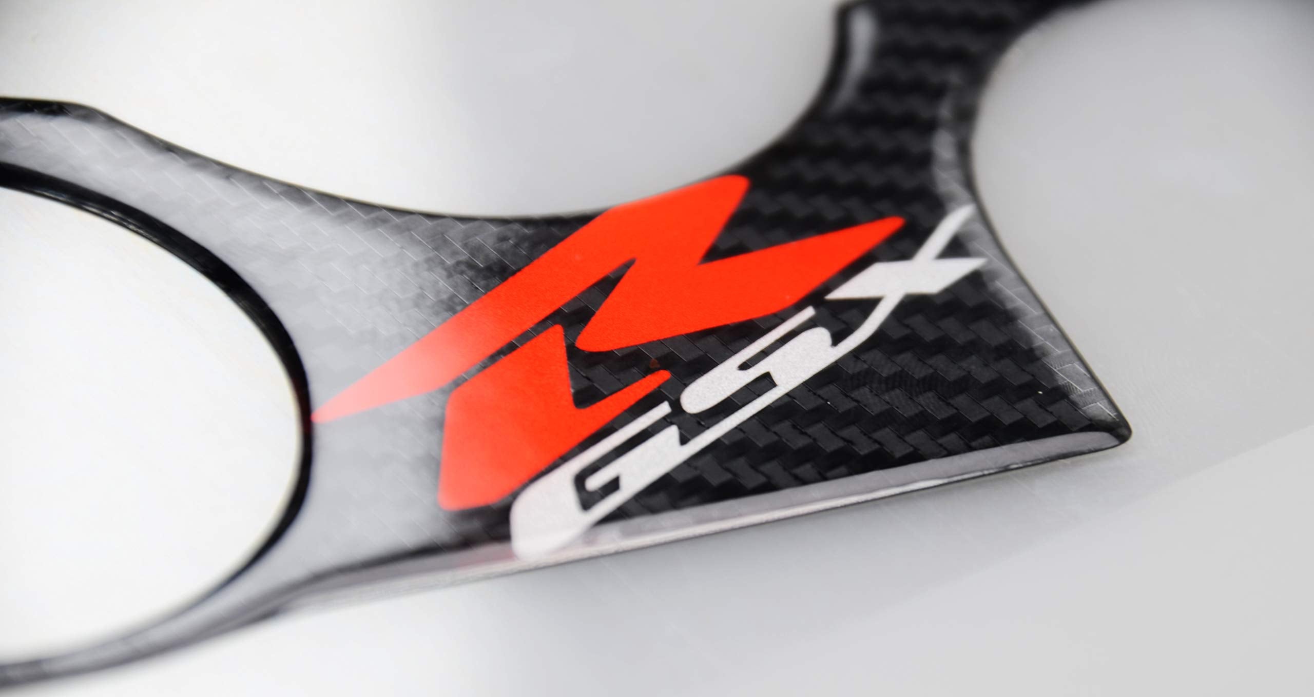 Revsostar 5D Real Carbon Look, Reflective Logo, Decal Sticker, Tank Protector,Top Clamp Triple Tree Pad For Gsxr 600 750 2006-2016