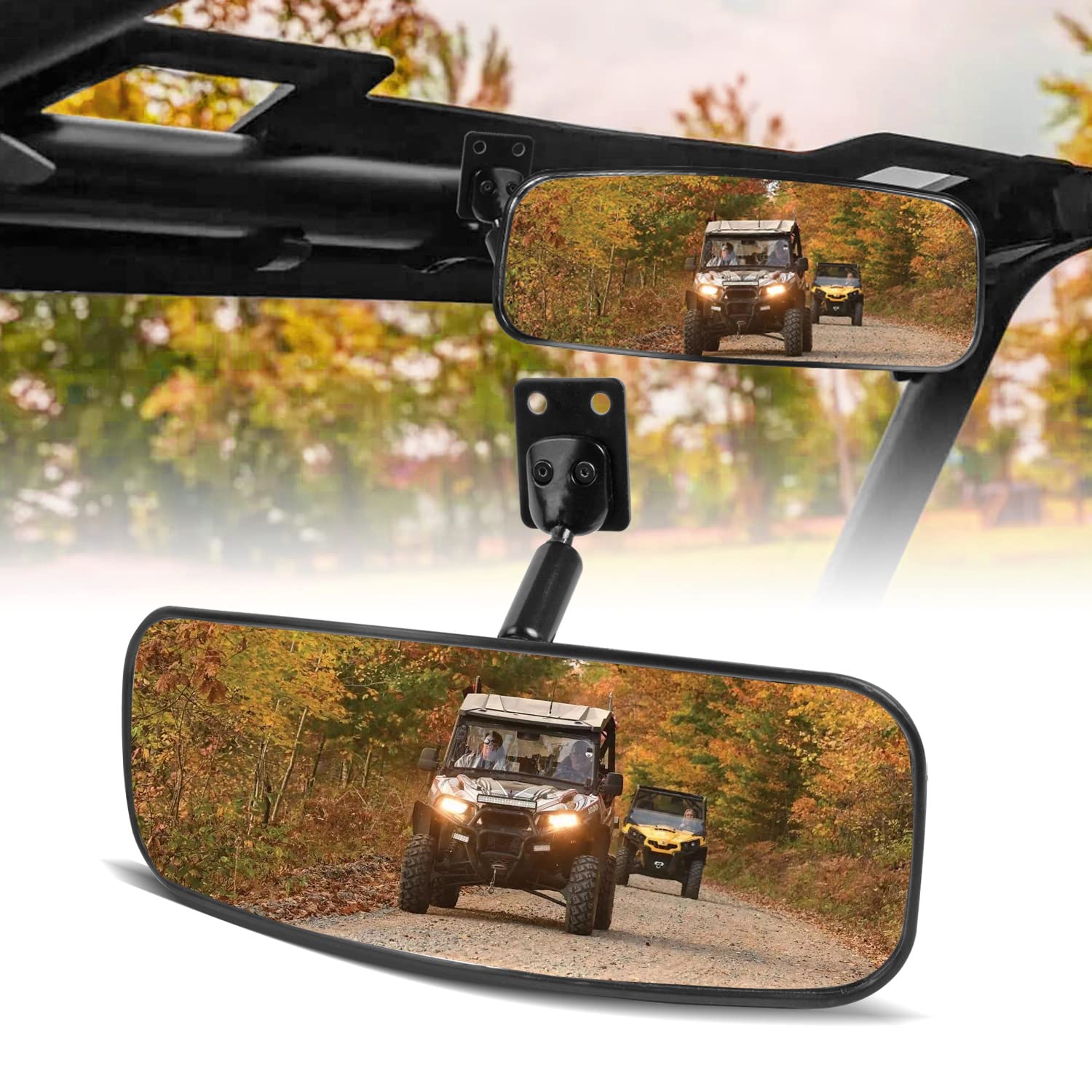 Ransoto Utv Defender Rear View Center Mirror Compatible With Can-Am Defender Hd 5/8/ 10/ Max 8/ Max 10 And Polaris Rzr Can-Am Maverick Honda Pioneer Kawasaki Teryx